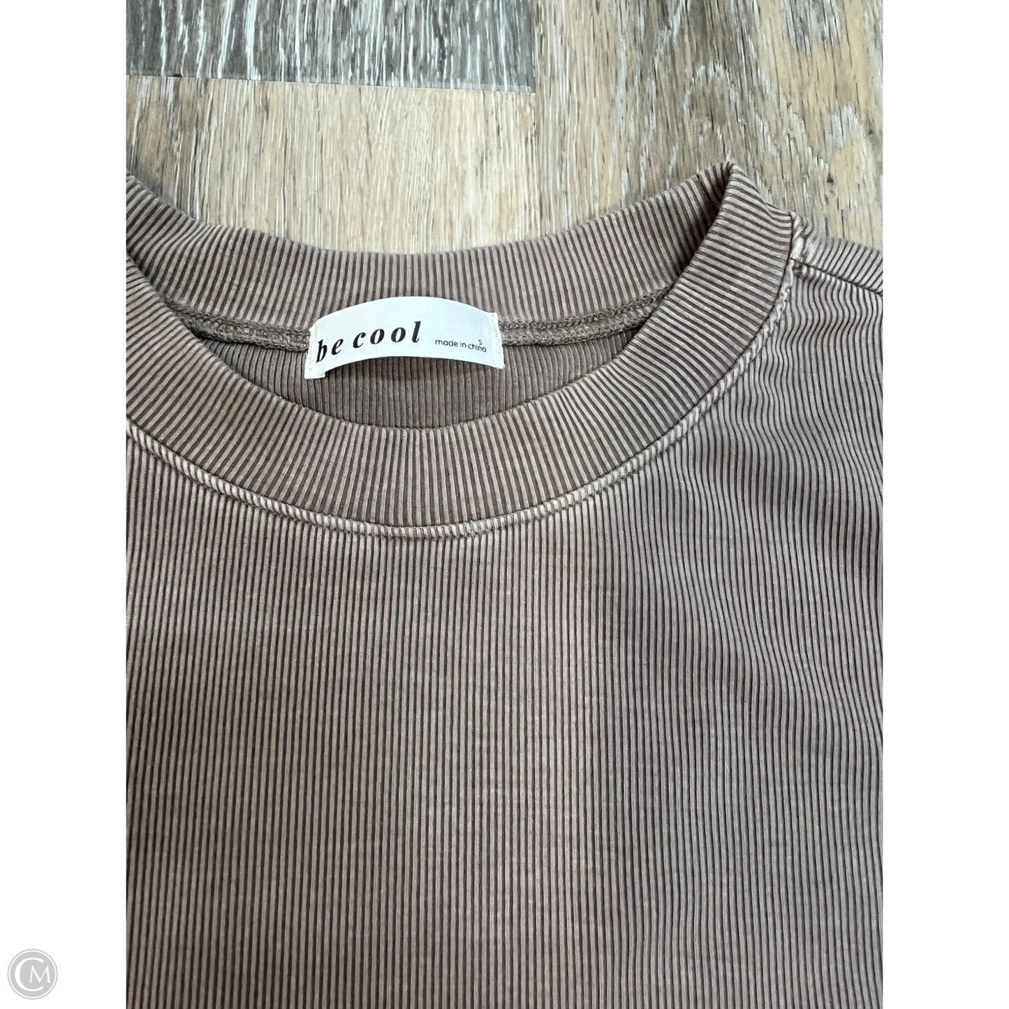 Top Short Sleeve By Be Cool In Brown, Size: S