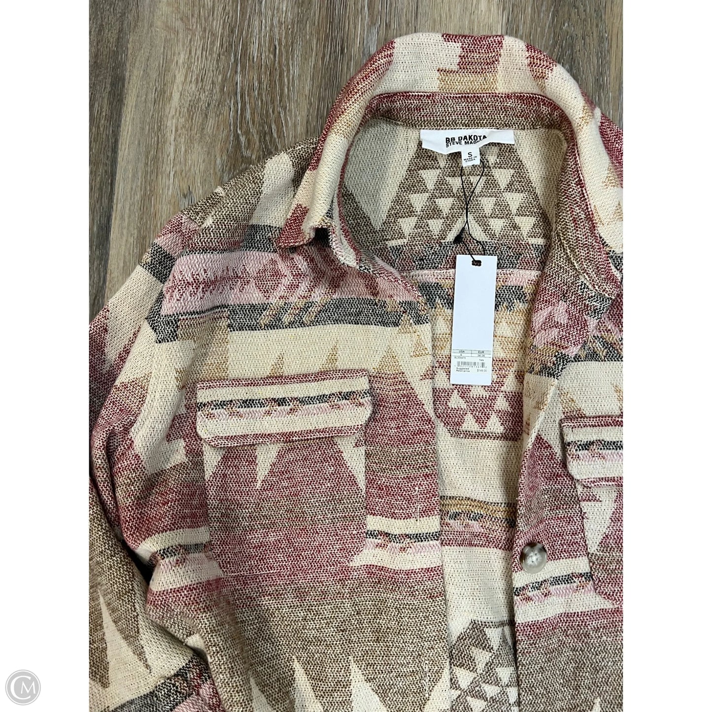 Jacket Shirt By Bb Dakota In Tan, Size: S