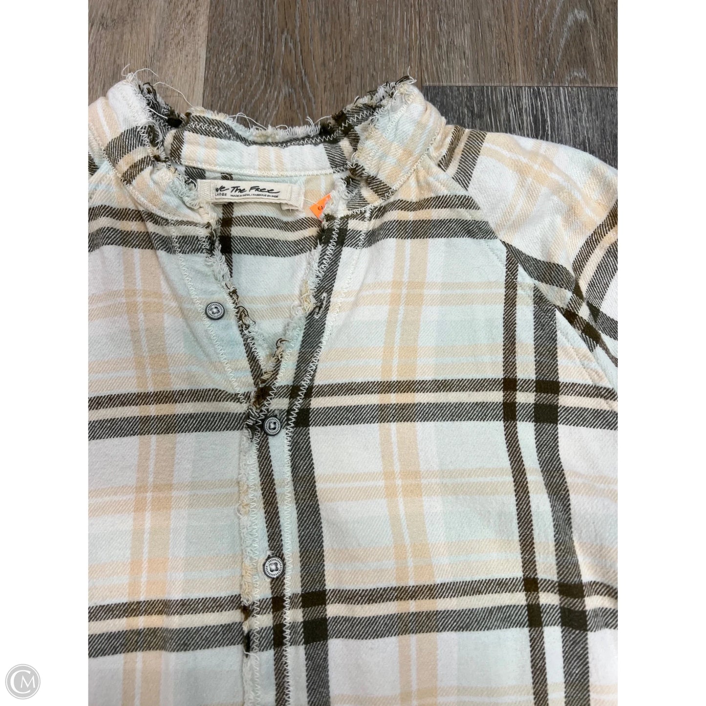 Jacket Shirt By We The Free In Plaid Pattern, Size: L