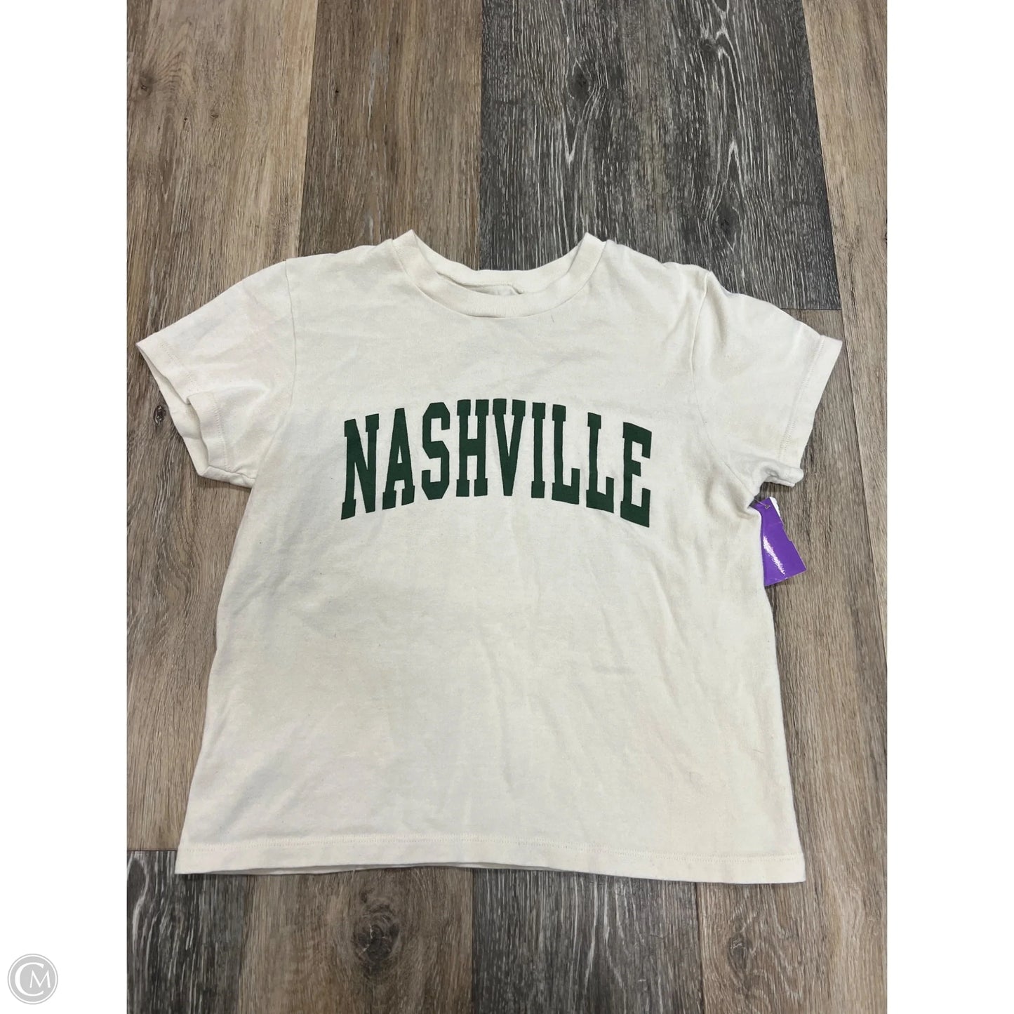 Top Short Sleeve By John Galt In Cream, Size: Osfm