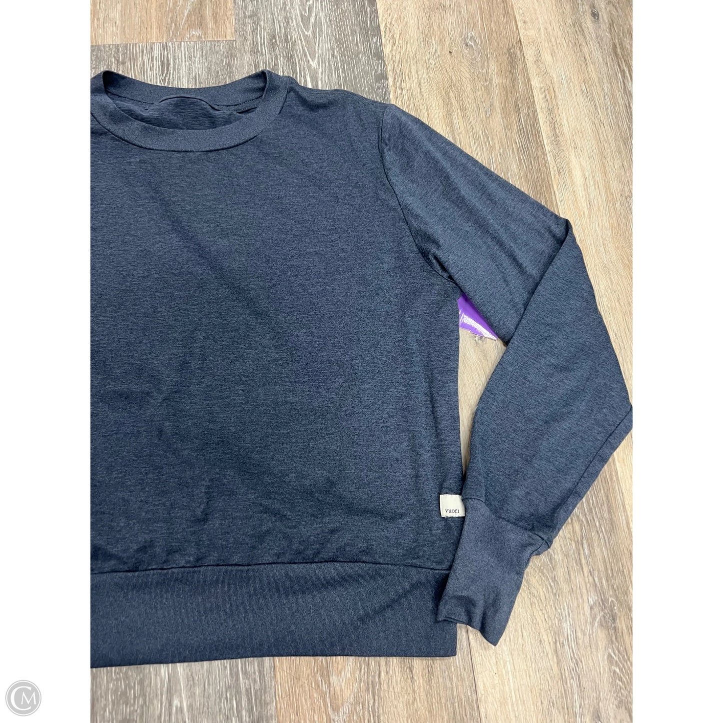 Athletic Top Long Sleeve Crewneck By Vuori In Blue, Size: M