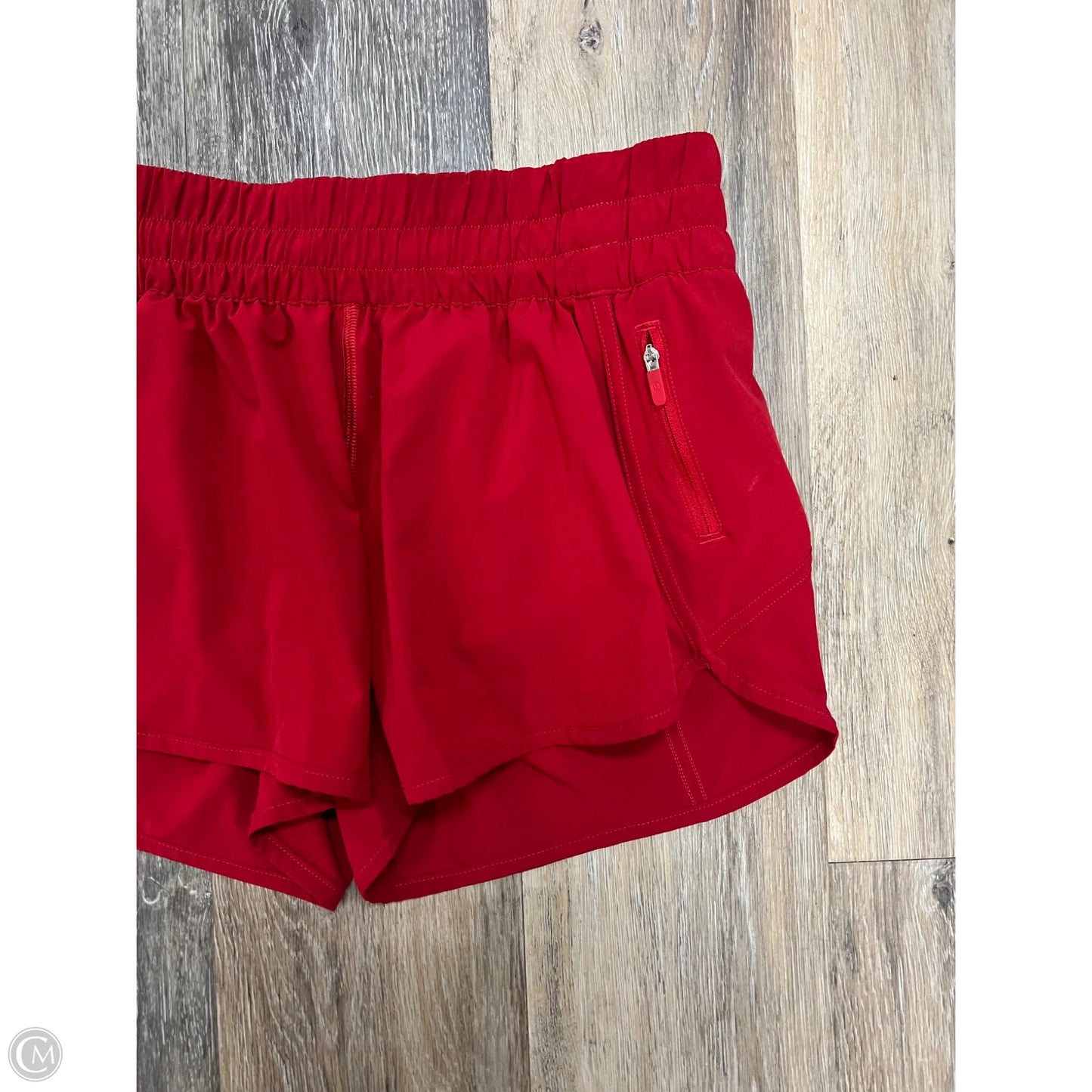 Athletic Shorts By Lululemon In Red, Size: 8