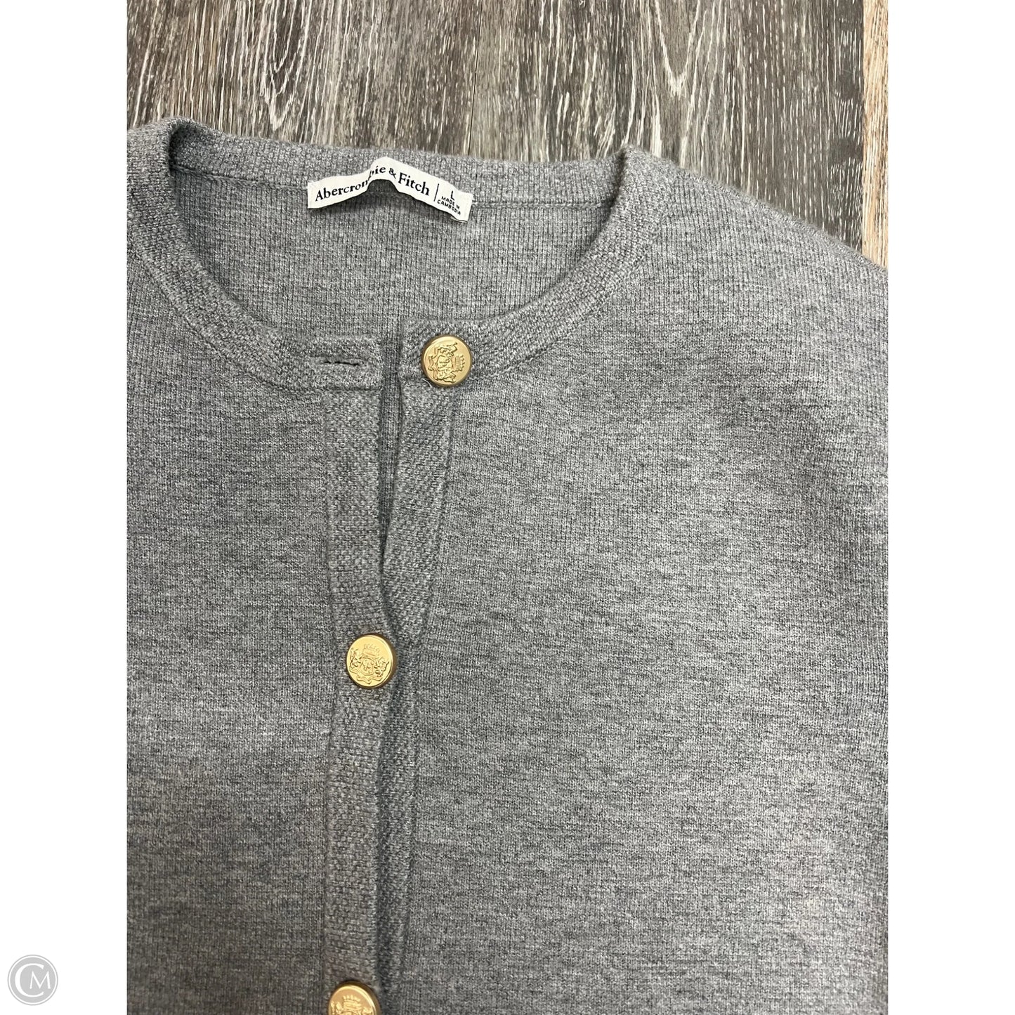 Sweater Short Sleeve By Abercrombie And Fitch In Grey, Size: L