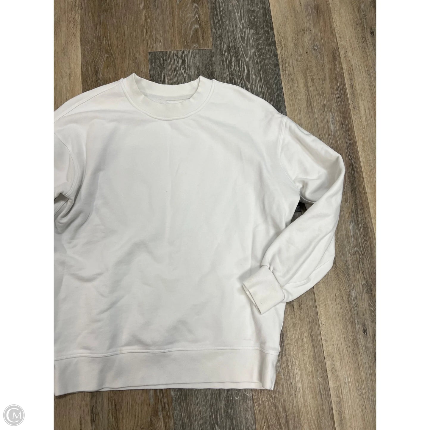 Athletic Sweatshirt Crewneck By Lululemon In White, Size: M