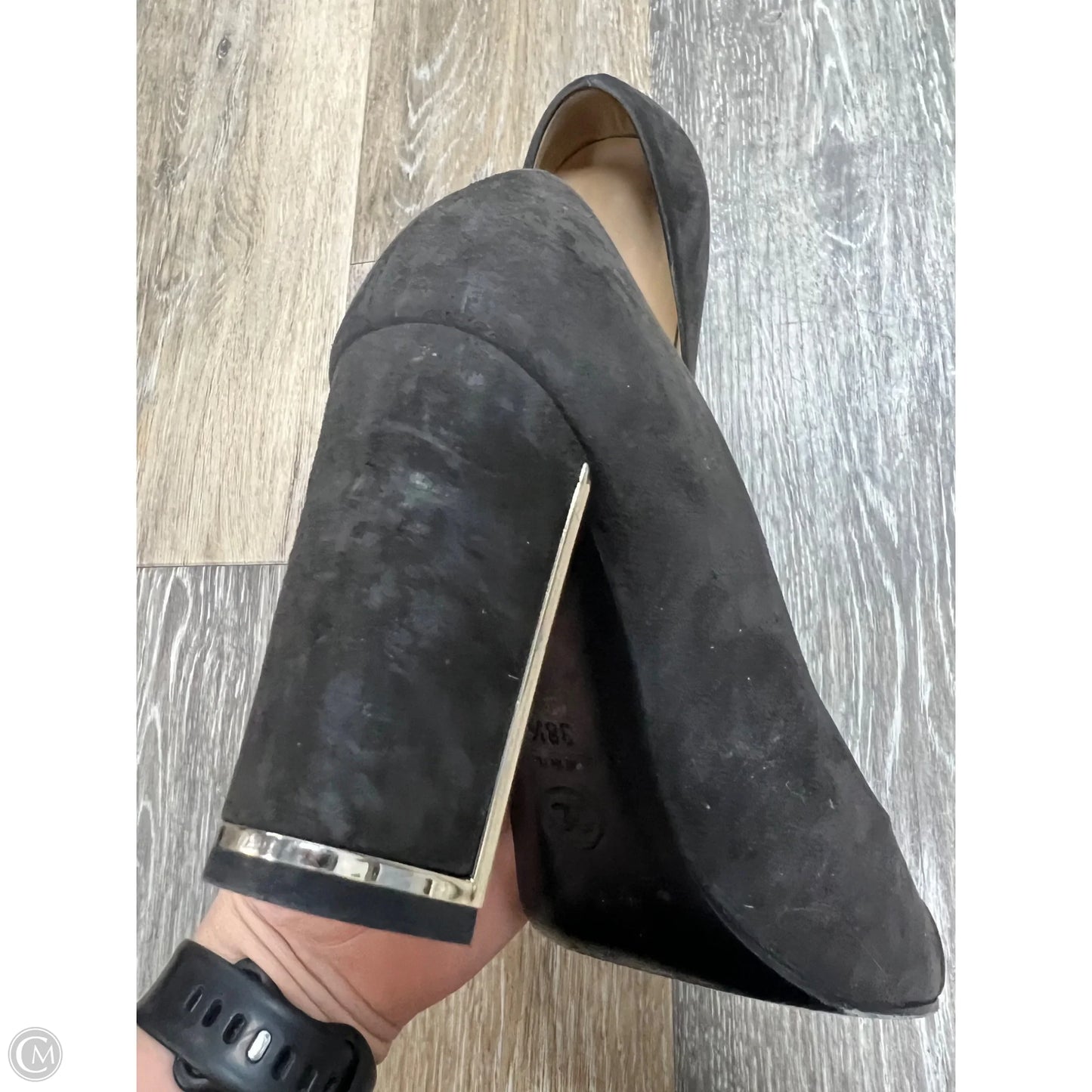 Shoes Luxury Designer By Chanel In Grey, Size: 8.5