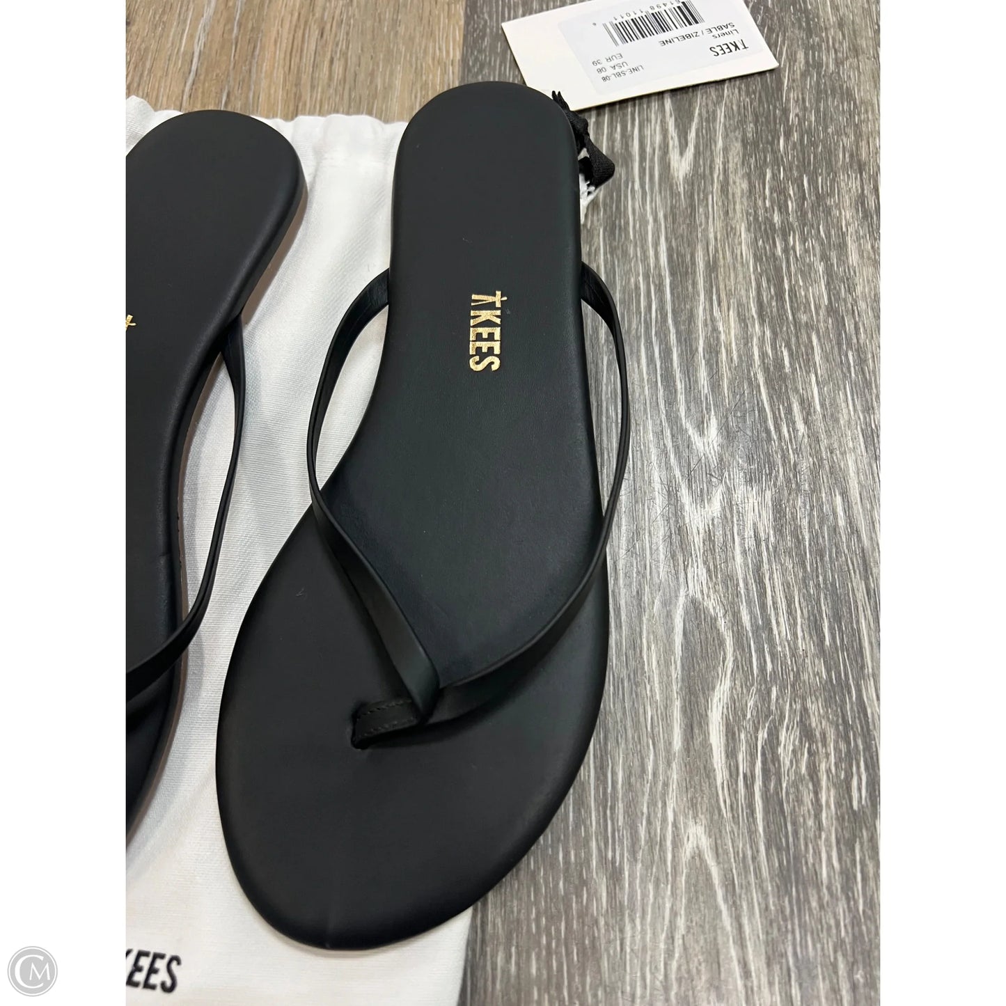 Sandals Flip Flops By Tkees In Black, Size: 8