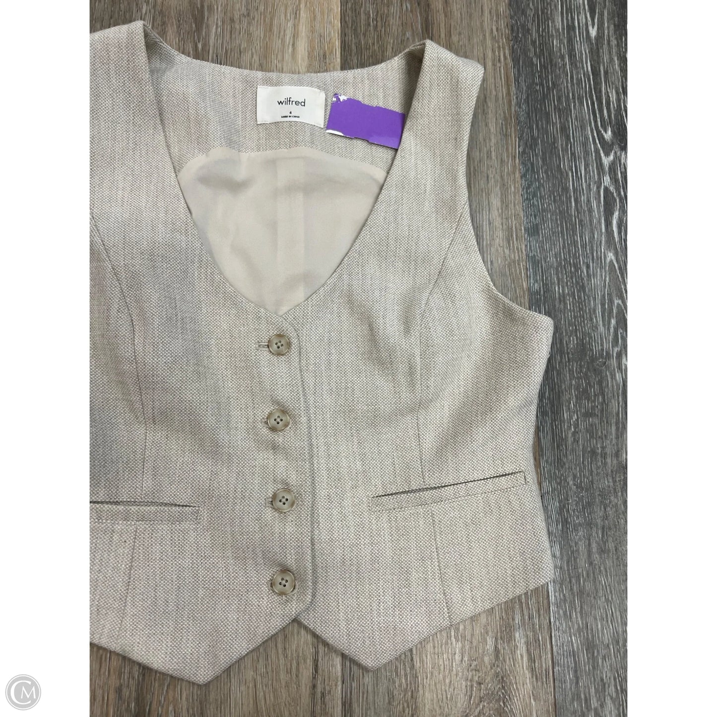 Vest Other By Wilfred In Tan, Size: 4