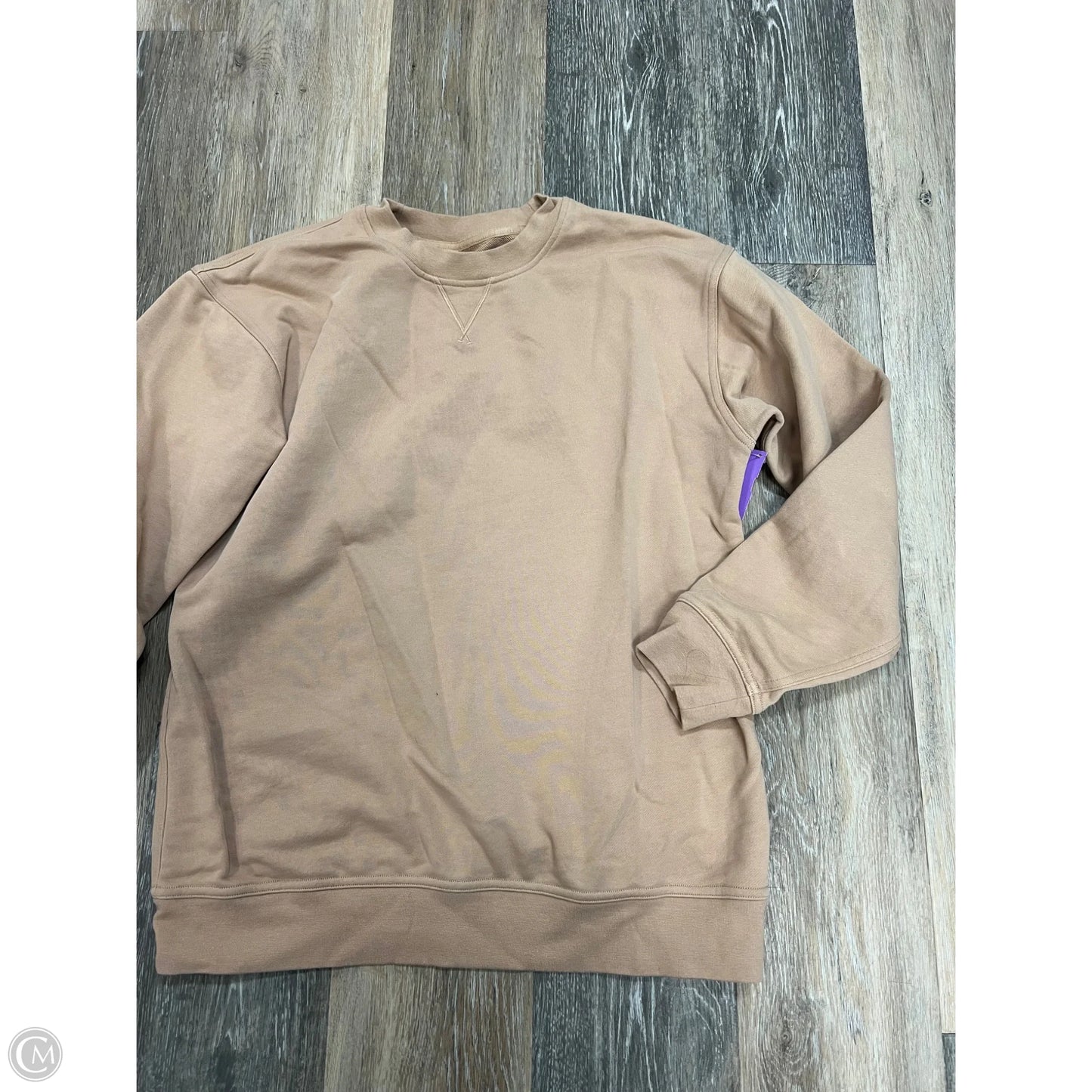 Athletic Sweatshirt Crewneck By Lululemon In Tan, Size: M