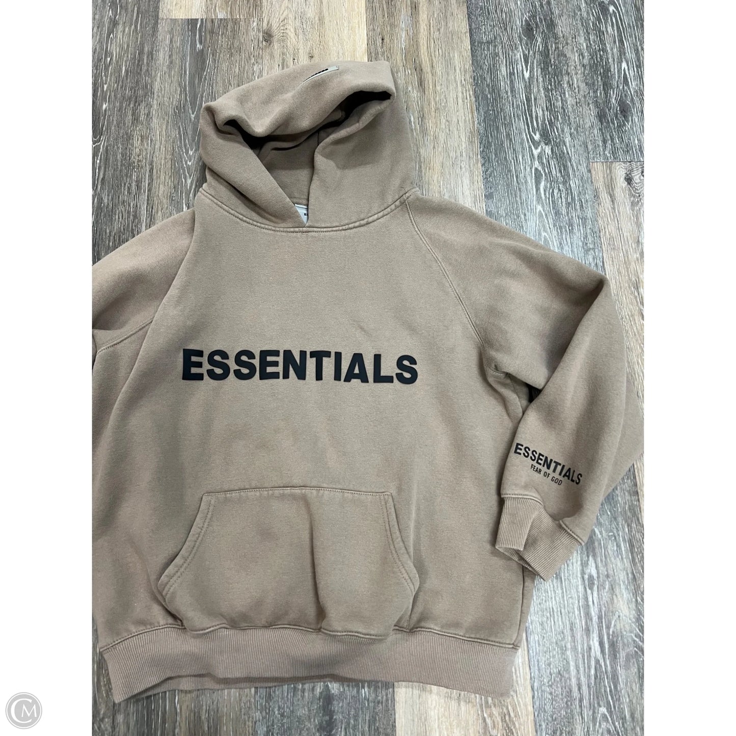 Sweatshirt Hoodie By Essentials In Tan, Size: M