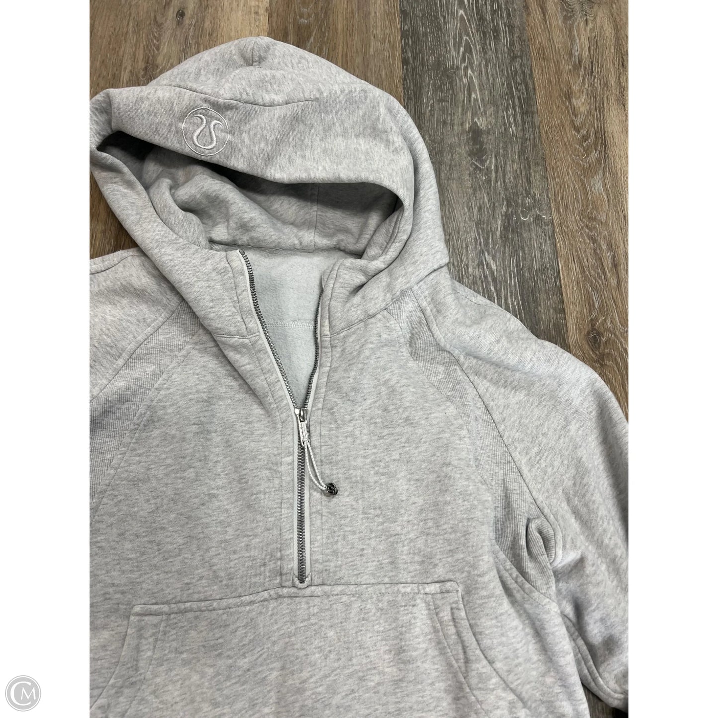 Athletic Sweatshirt Hoodie By Lululemon In Grey, Size: Xl/XXL