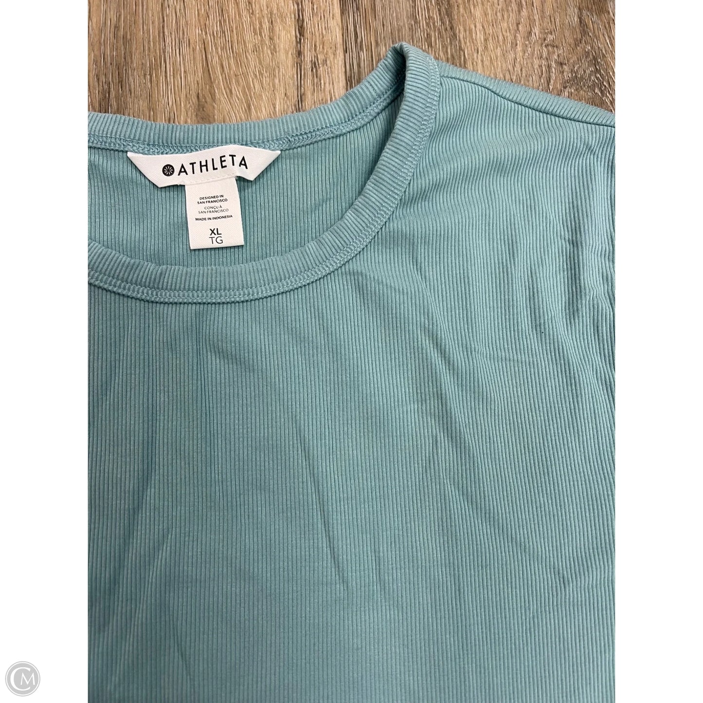 Athletic Top Short Sleeve By Athleta In Blue, Size: Xl