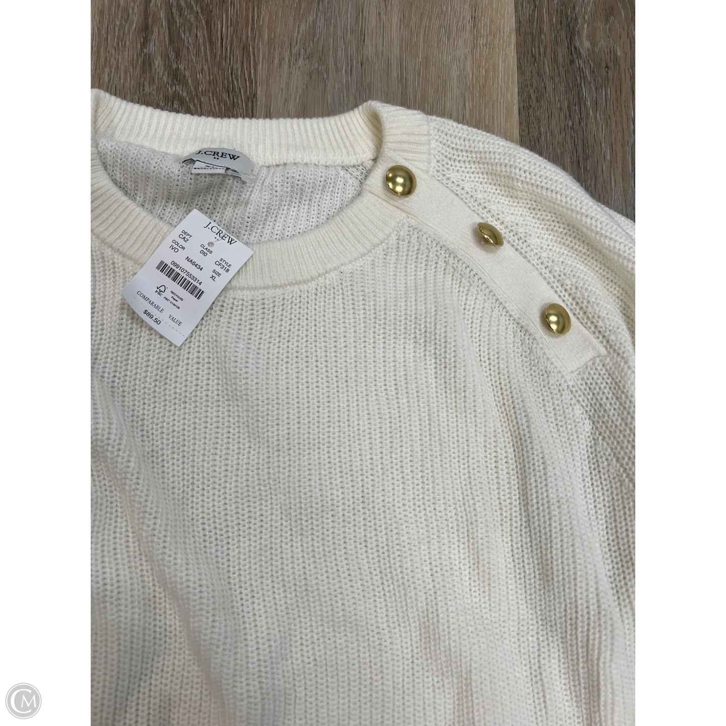 Sweater By J. Crew In White, Size: Xl