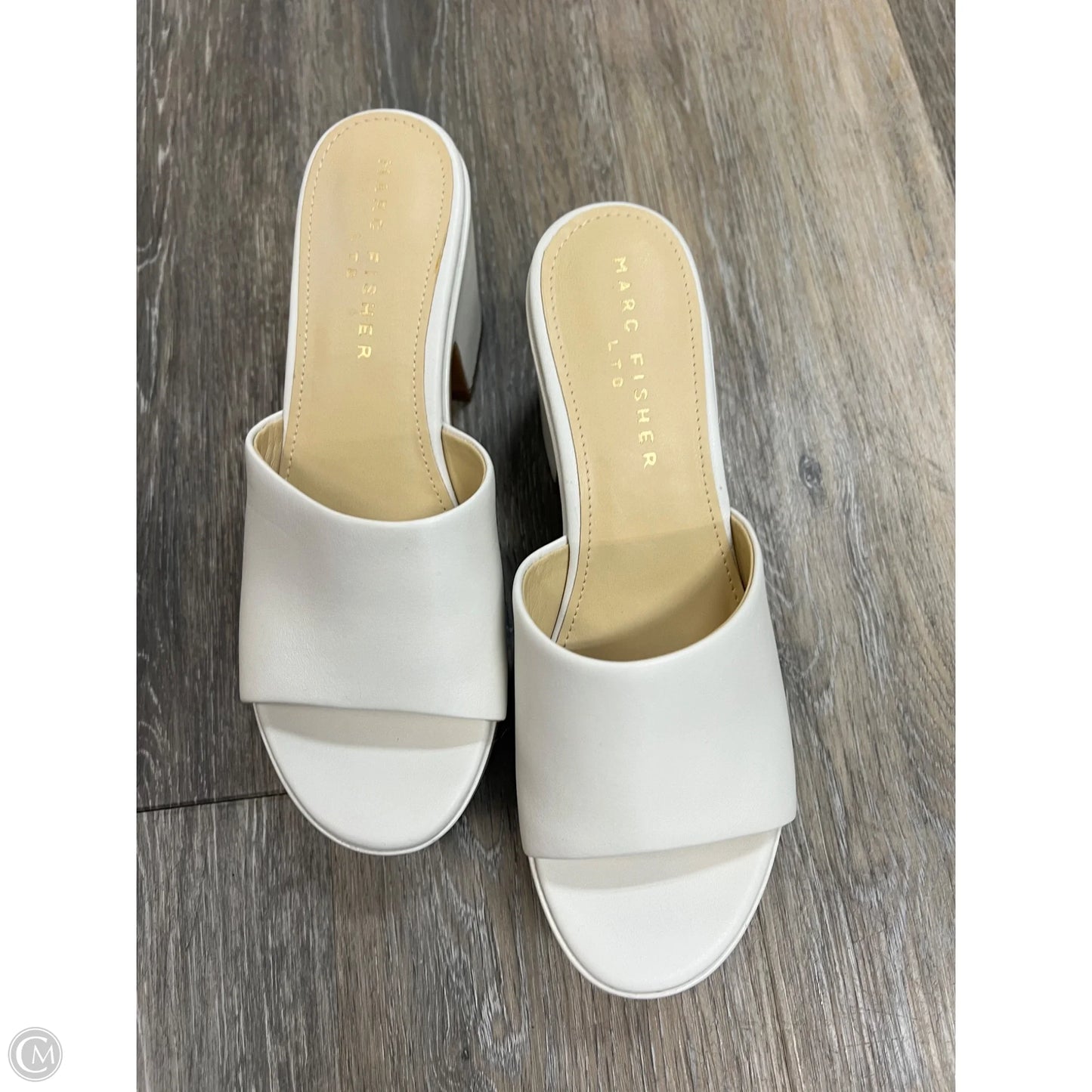 Shoes Heels Platform By Marc Fisher In White, Size: 8