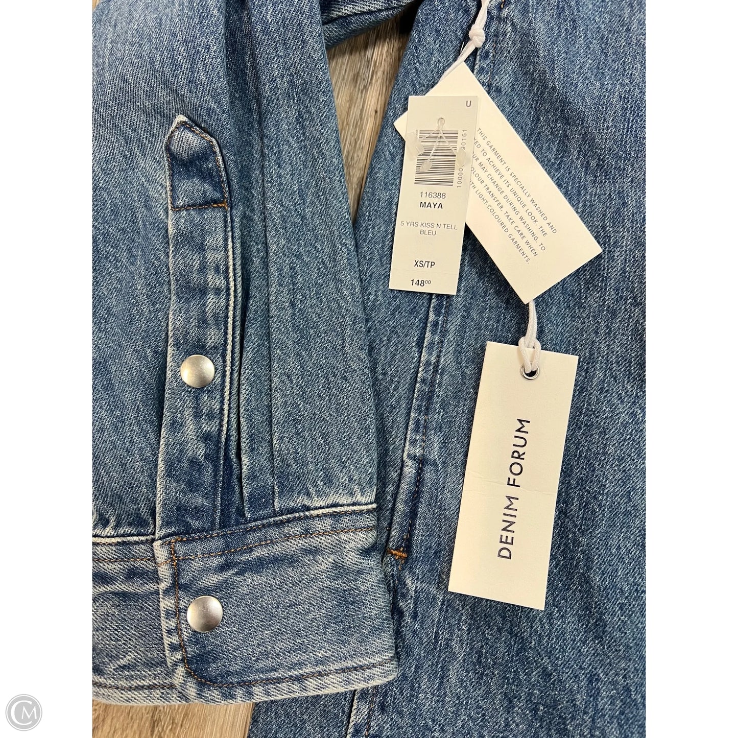 Dress Casual Short By Denim Forum In Blue Denim, Size: Xs