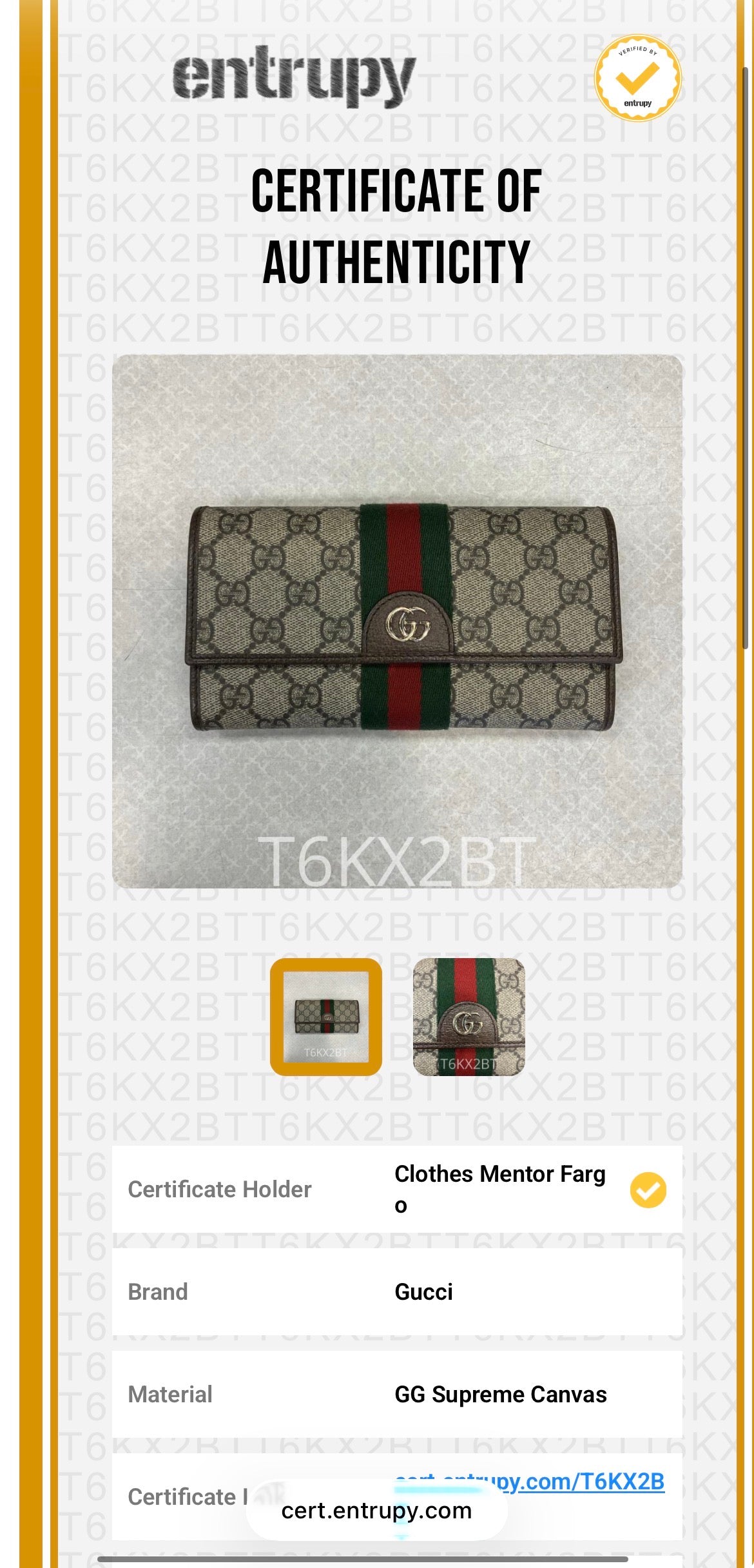 Wallet Luxury Designer By Gucci, Size: Large