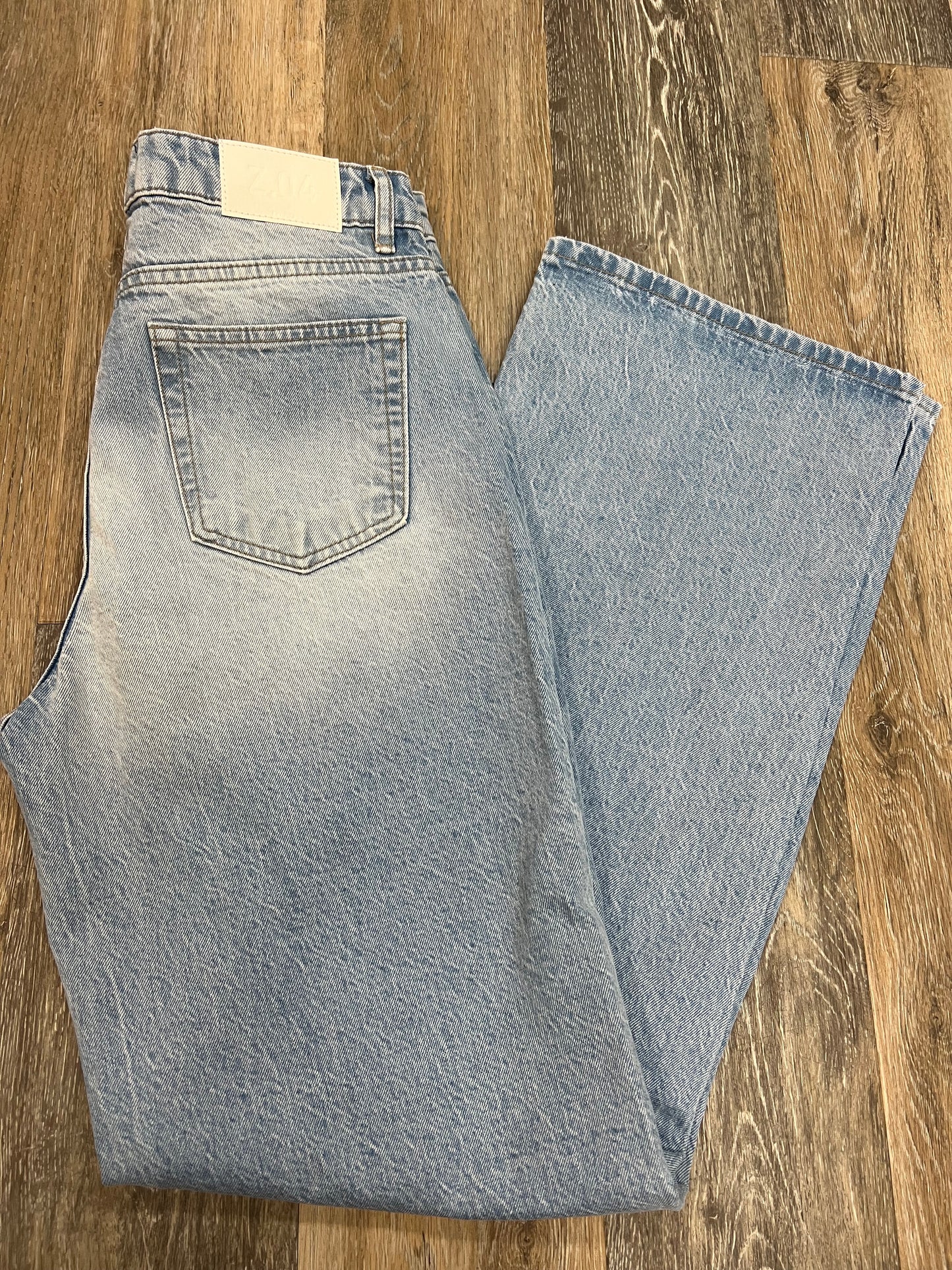 Jeans Wide Leg By Zara In Blue Denim, Size: 6/28