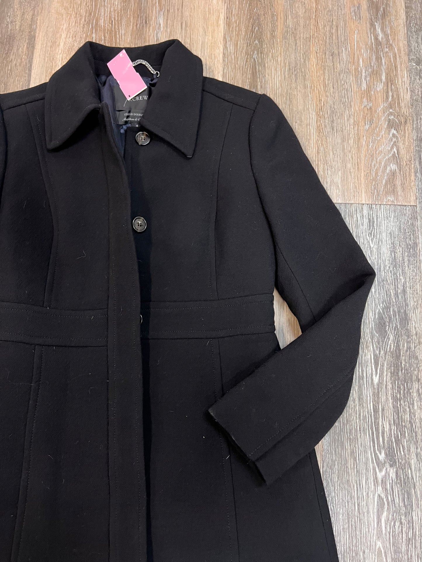 Coat Peacoat By J. Crew In Black, Size: 4