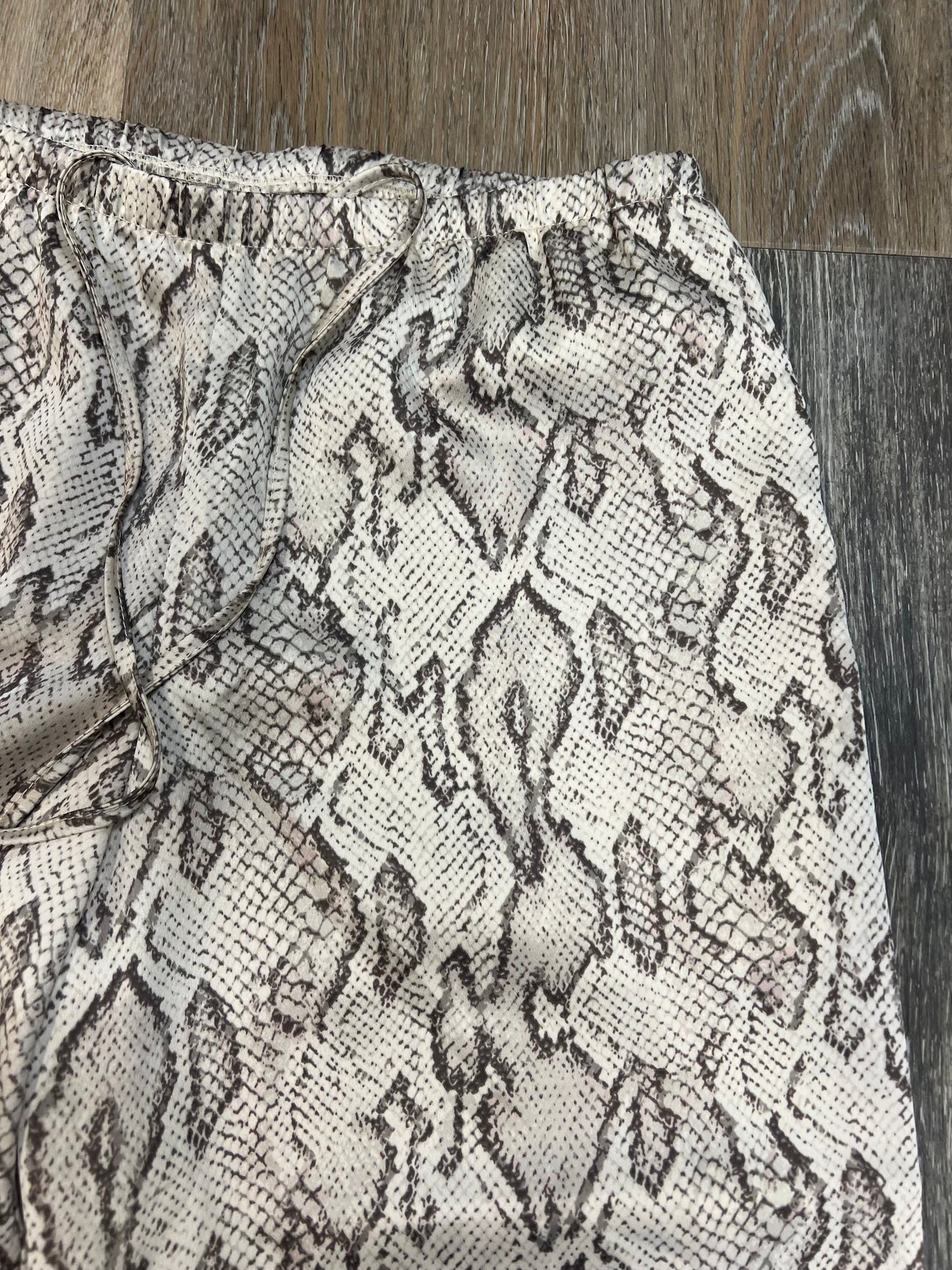 Pants Wide Leg By A New Day In Snakeskin Print, Size: Xs
