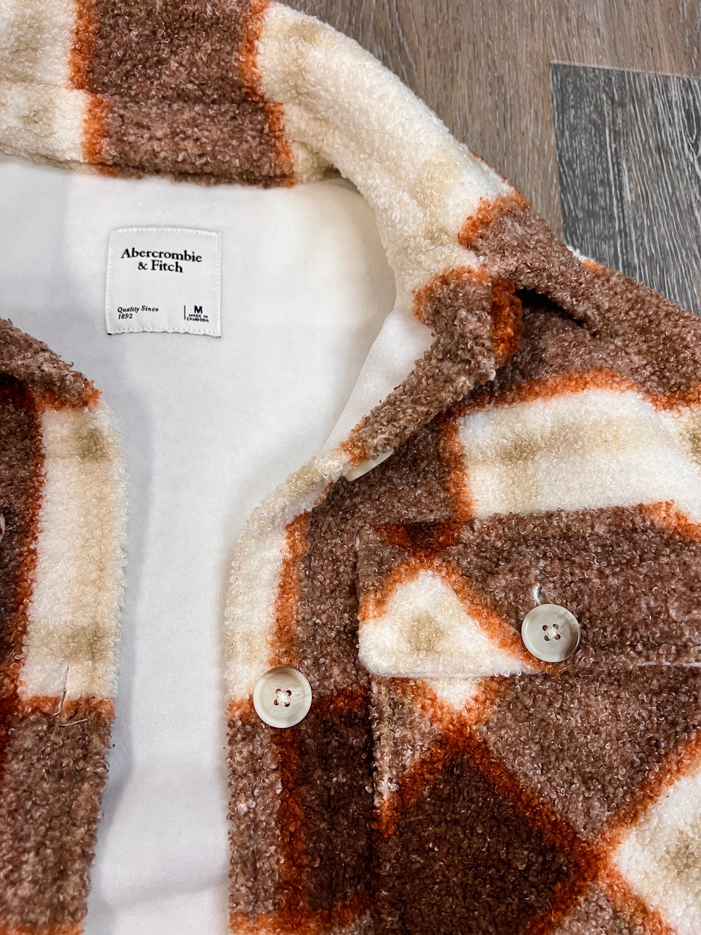 Jacket Faux Fur & Sherpa By Abercrombie And Fitch In Multi-colored, Size: M