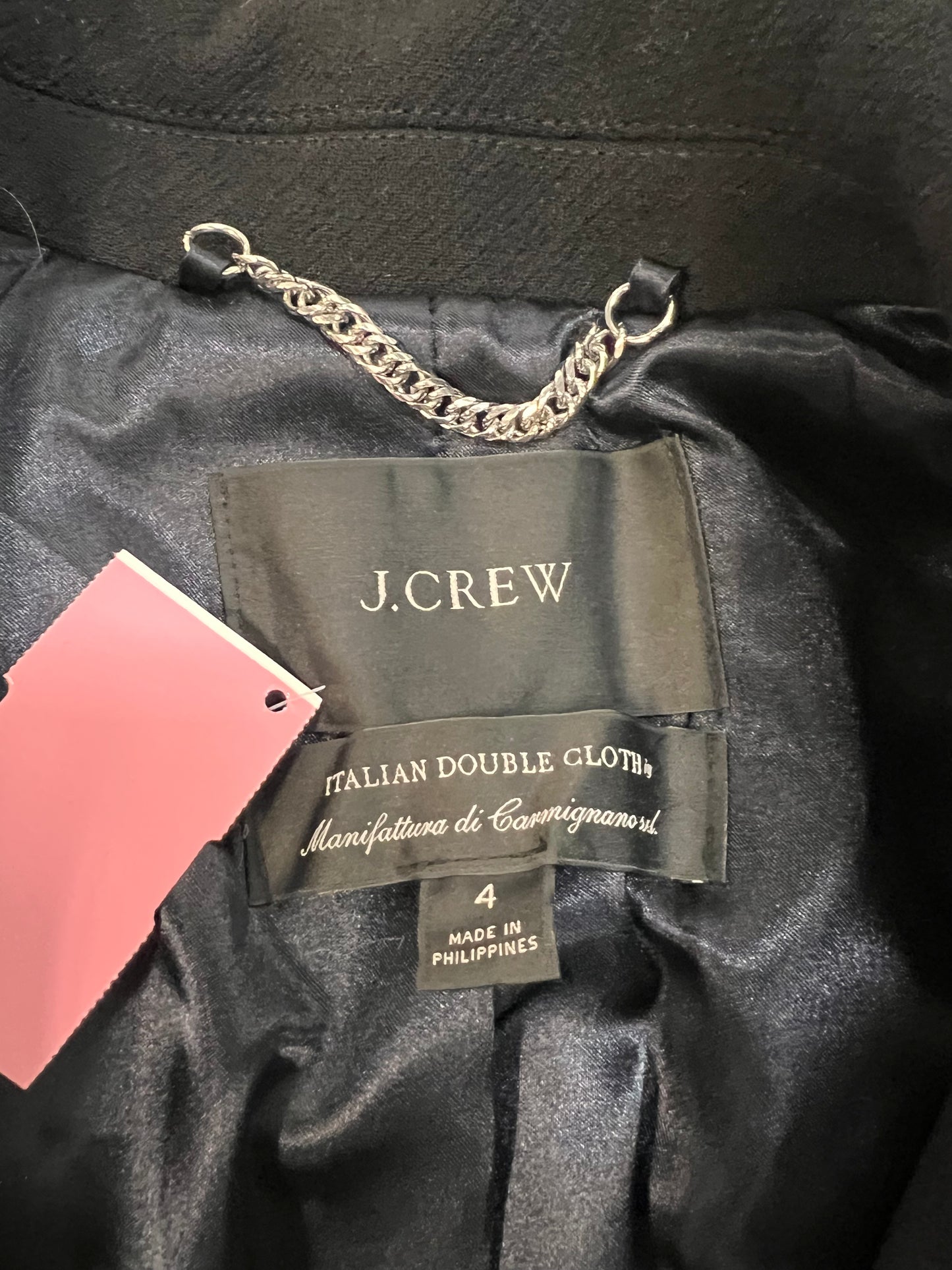 Coat Peacoat By J. Crew In Black, Size: 4