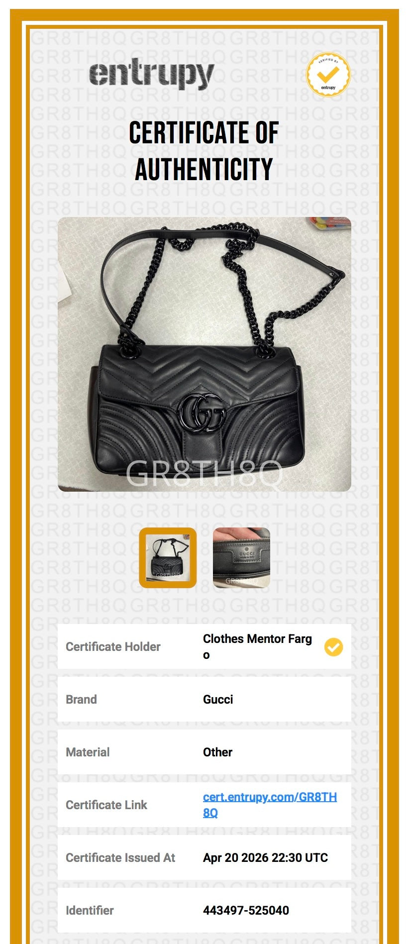 Handbag Luxury Designer By Gucci, Size: Small
