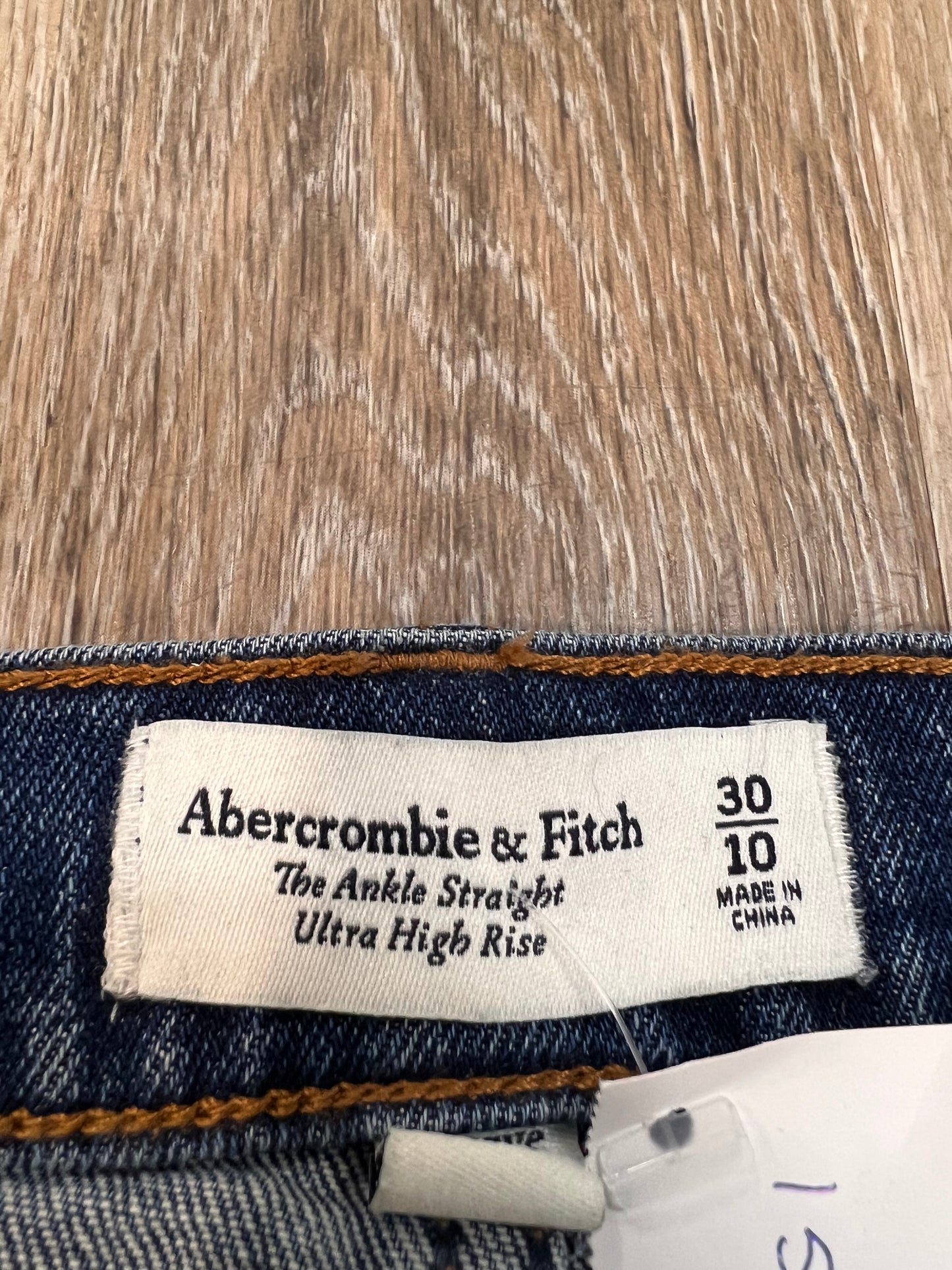 Jeans Straight By Abercrombie And Fitch In Blue Denim, Size: 10