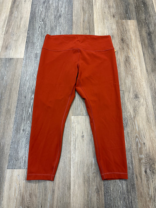 Athletic Leggings By Lululemon In Orange, Size: 18