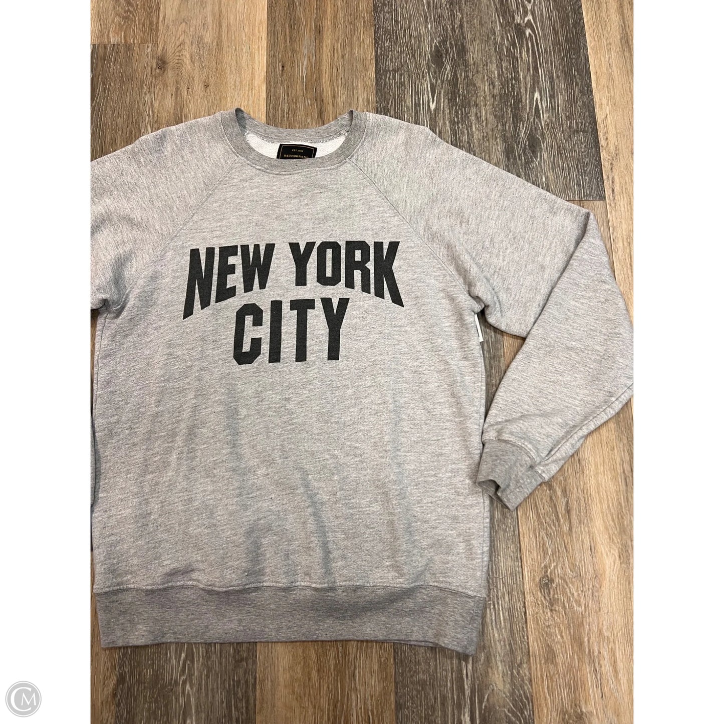 Sweatshirt Crew Neck By Retrobrand In Grey, Size: Xs