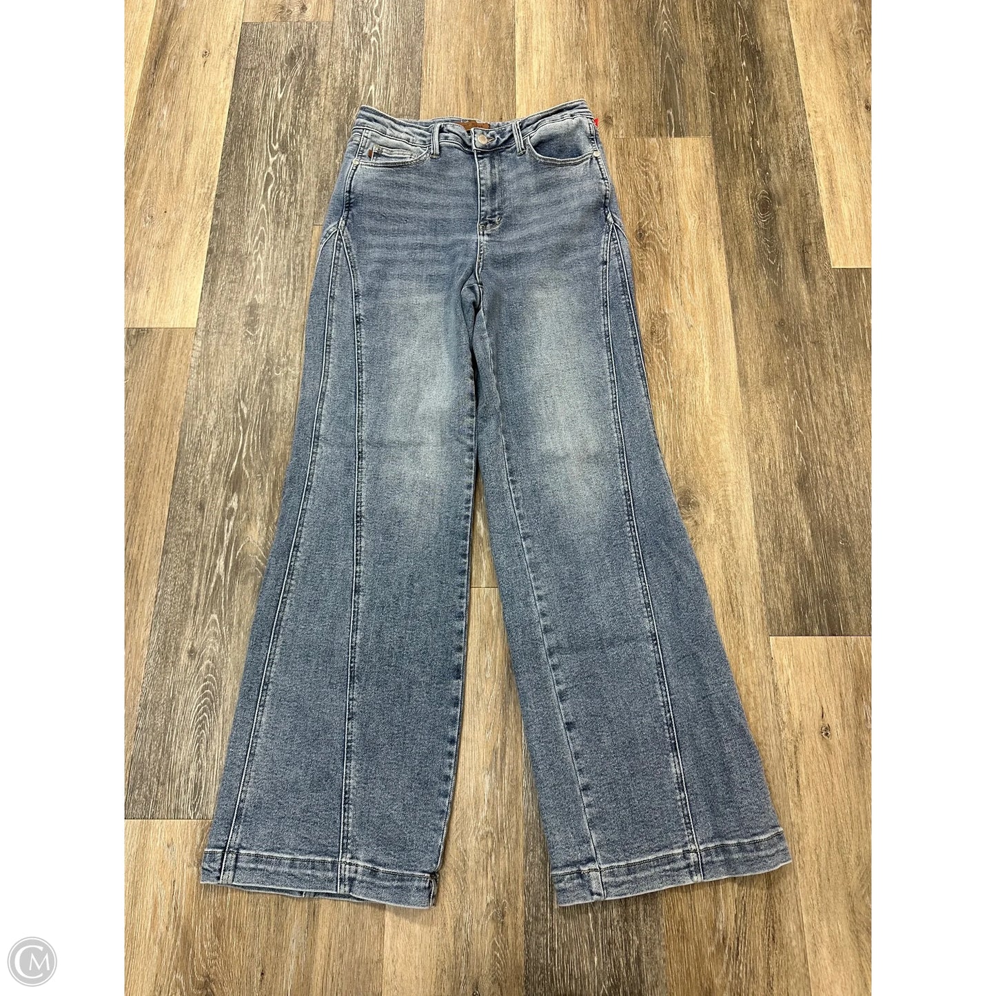 Jeans Wide Leg By Judy Blue In Blue Denim, Size: 8