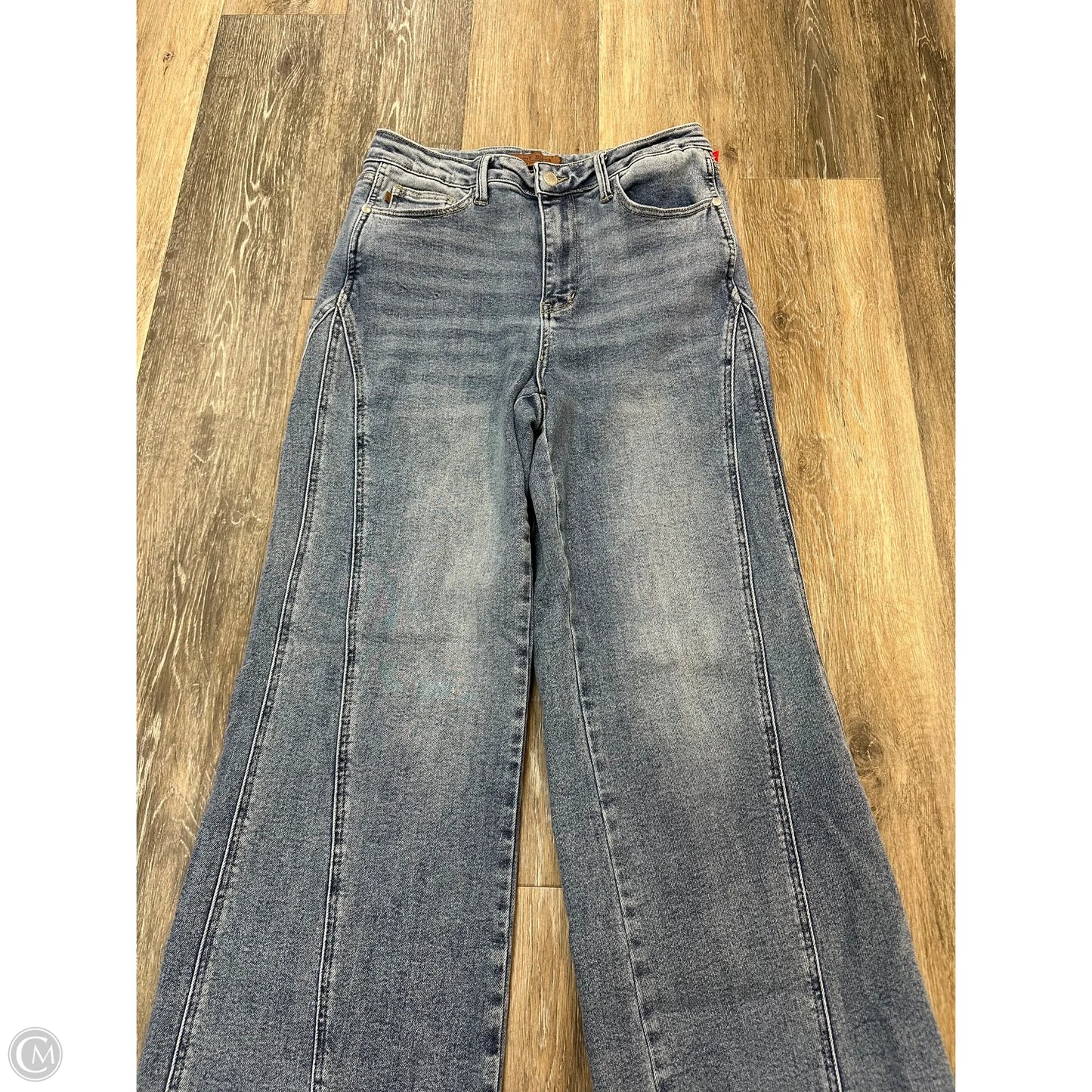 Jeans Wide Leg By Judy Blue In Blue Denim, Size: 8