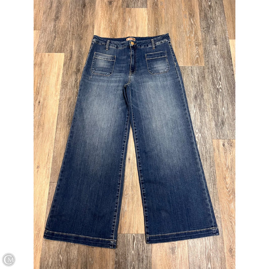 Jeans Wide Leg By Kut In Blue Denim, Size: 12