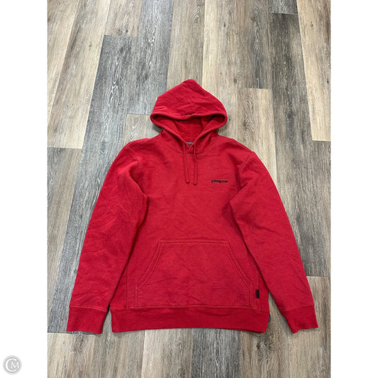 Athletic Sweatshirt Hoodie By Patagonia In Red, Size: M