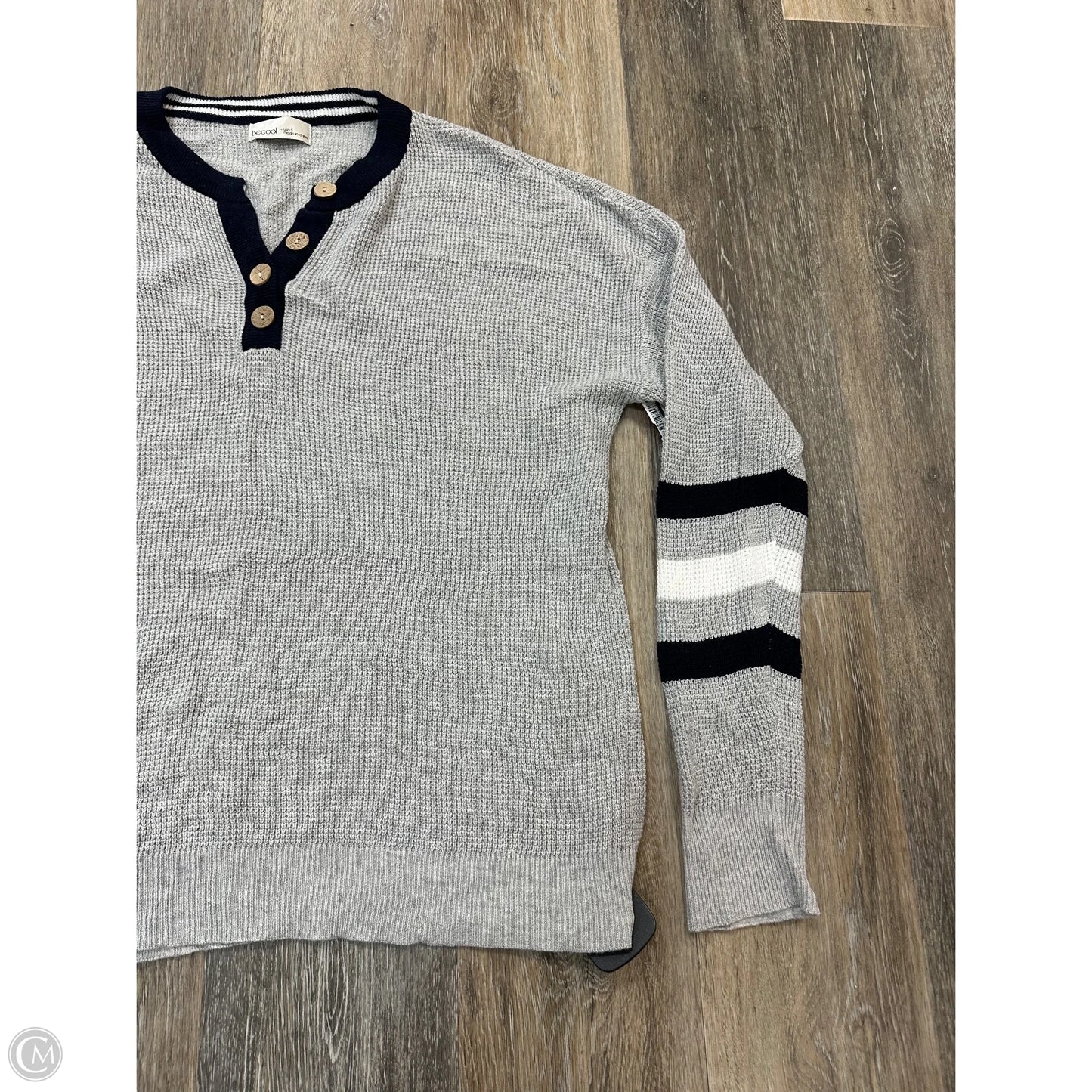 Top Long Sleeve By Be Cool In Grey, Size: S