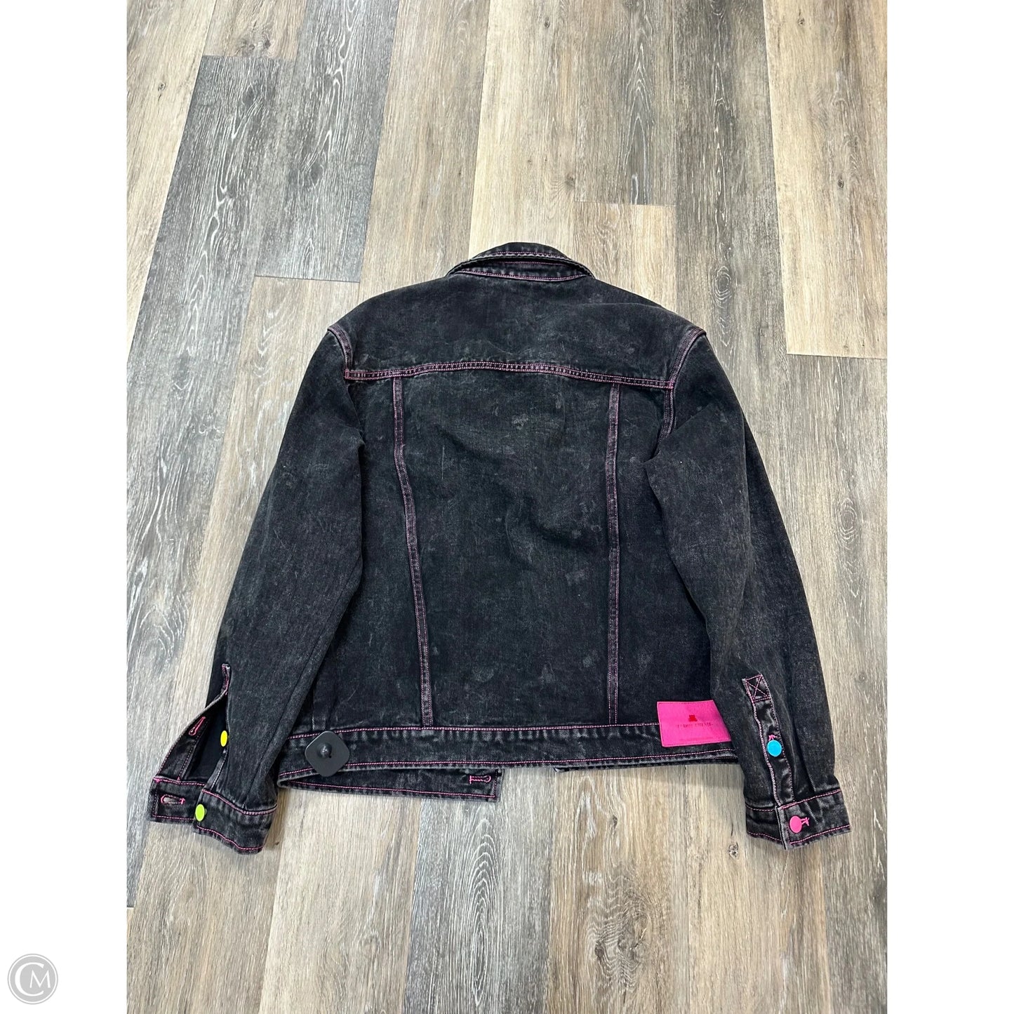 Jacket Denim By Teddy Fresh In Black Denim, Size: M
