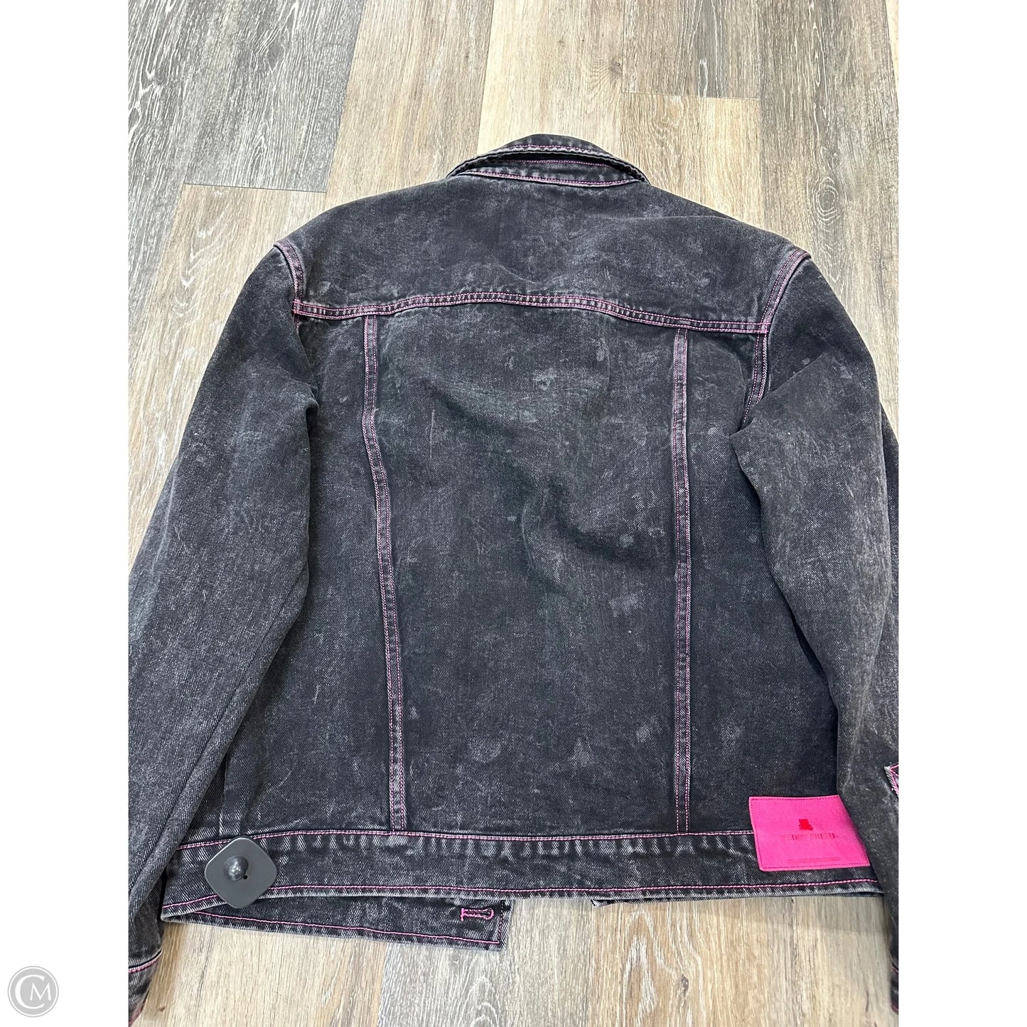 Jacket Denim By Teddy Fresh In Black Denim, Size: M
