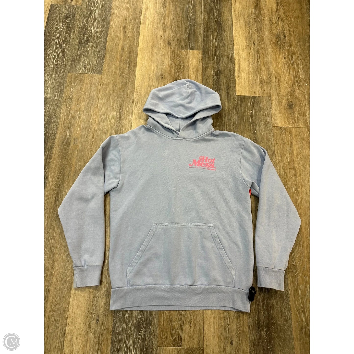 Athletic Sweatshirt Hoodie By Hot Mess In Blue, Size: M