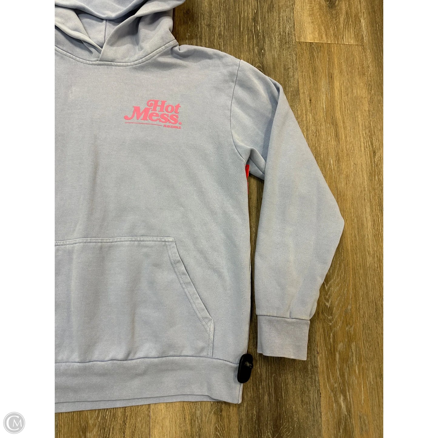 Athletic Sweatshirt Hoodie By Hot Mess In Blue, Size: M