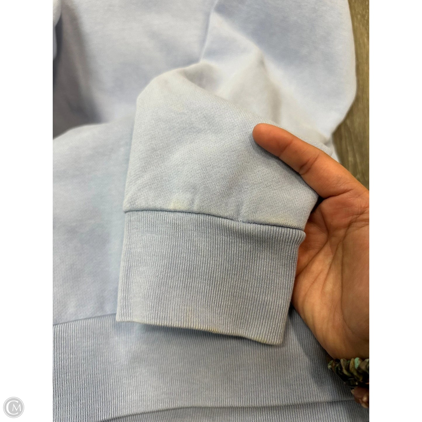 Athletic Sweatshirt Hoodie By Hot Mess In Blue, Size: M