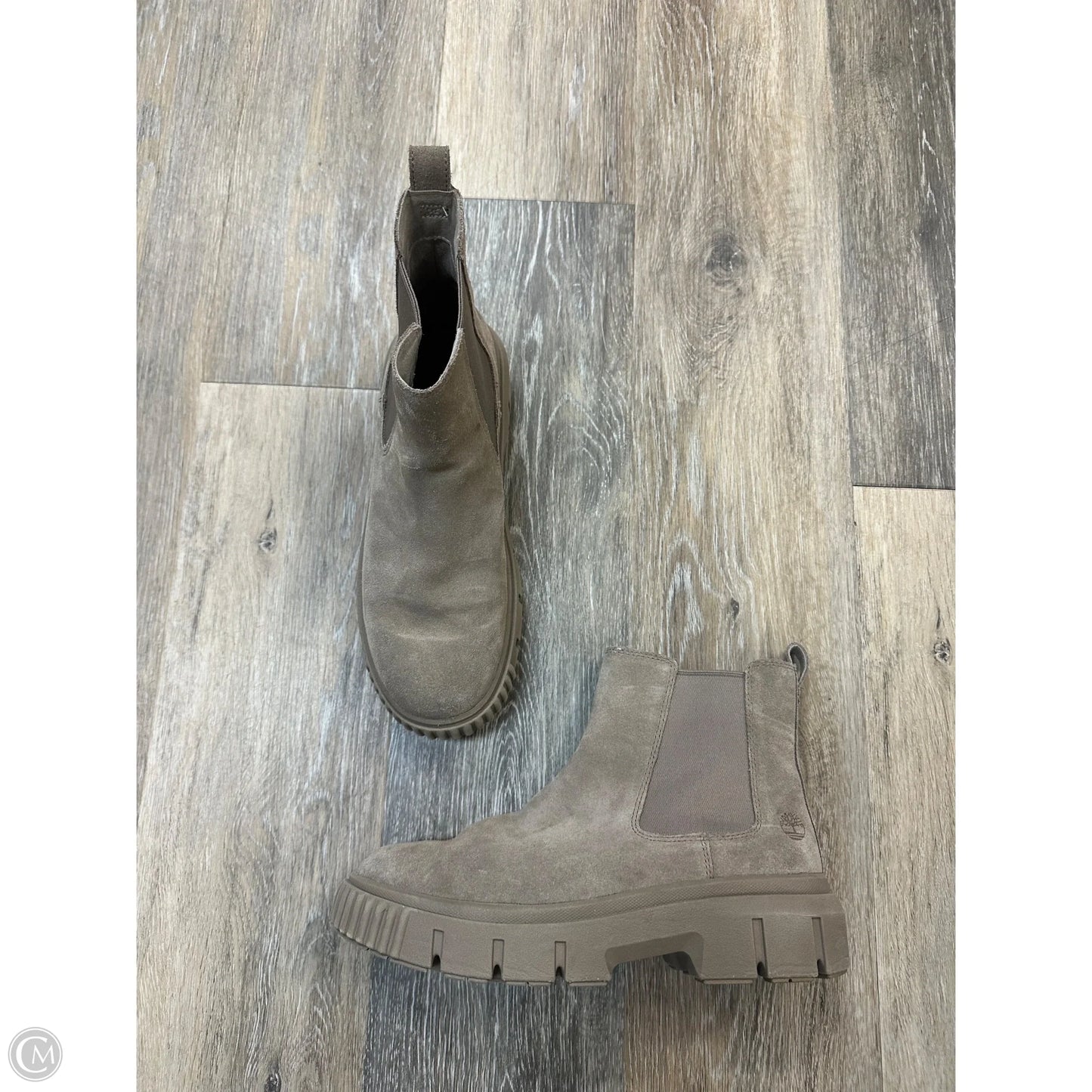 Boots Ankle Heels By Timberland In Grey, Size: 8