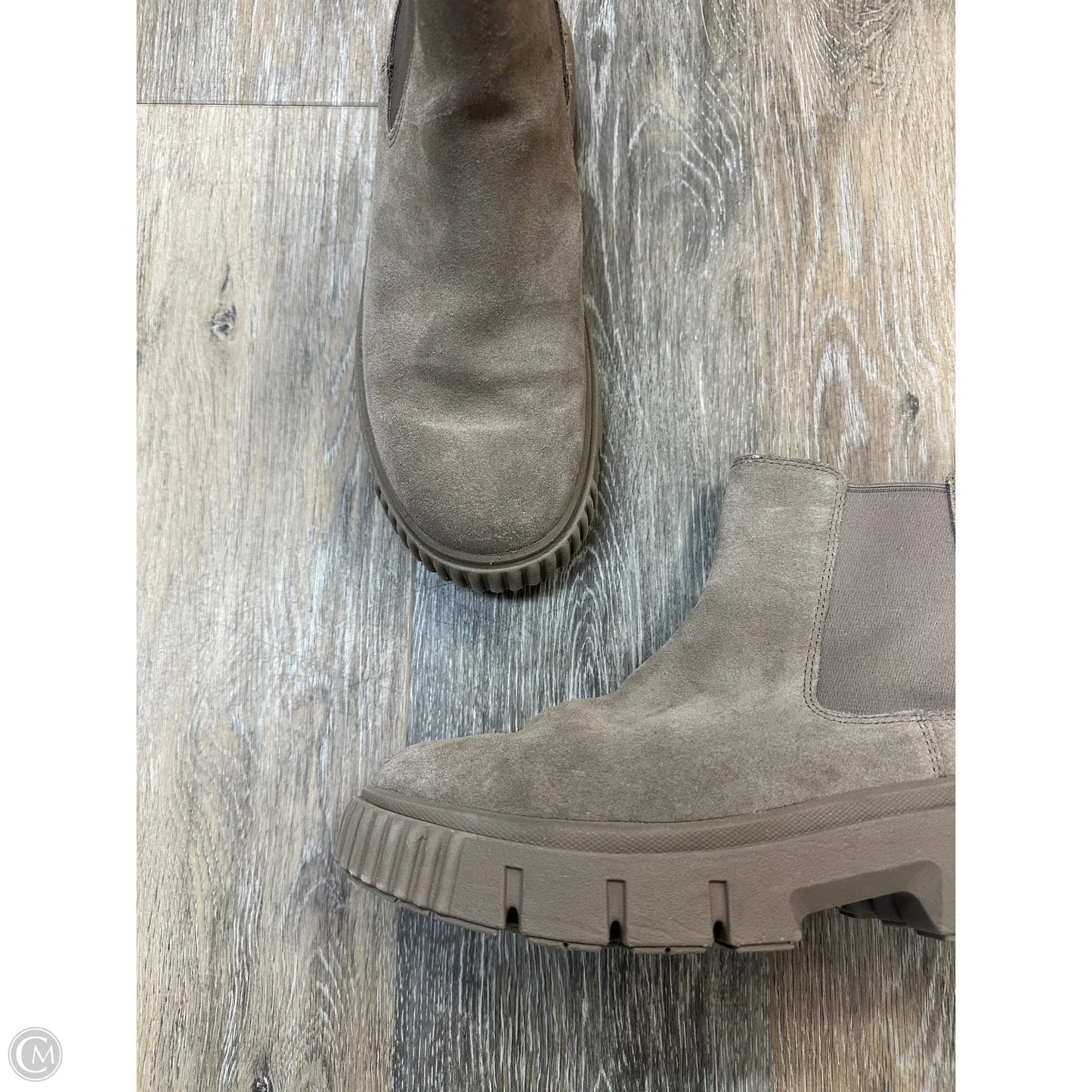 Boots Ankle Heels By Timberland In Grey, Size: 8