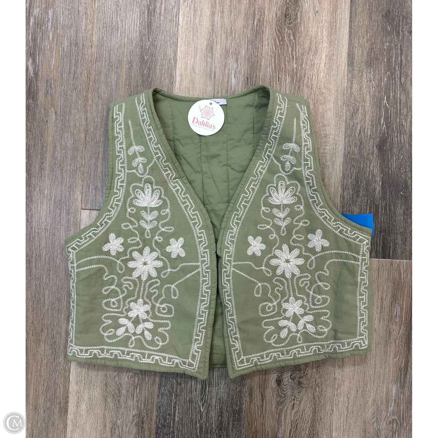 Vest Puffer & Quilted By Polygram In Green, Size: L