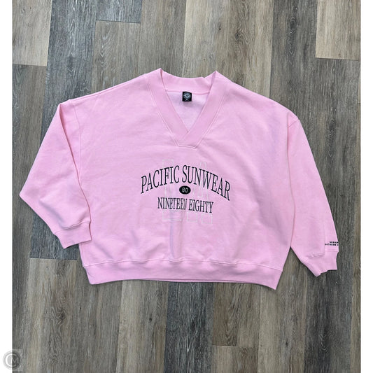 Sweatshirt Collar By Pacsun In Pink, Size: M