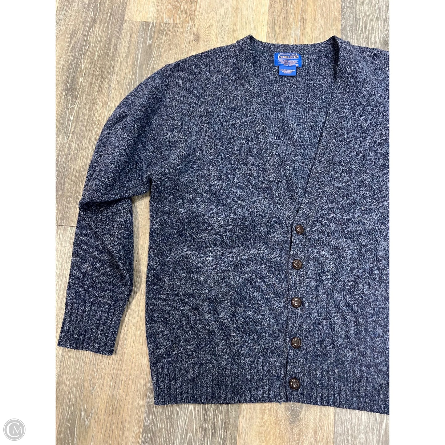 Sweater Cardigan By Pendleton In Blue, Size: S