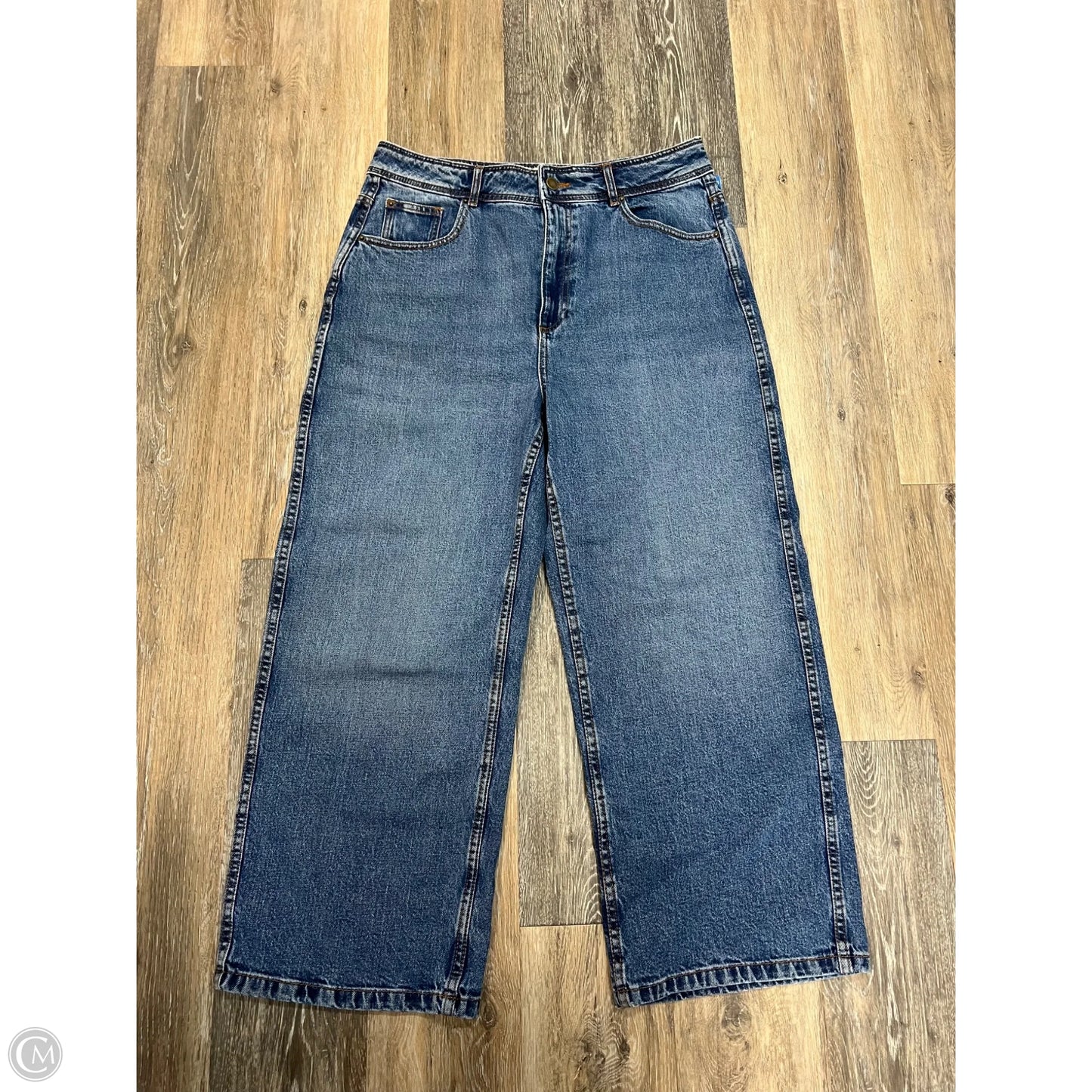 Jeans Wide Leg By Sezane In Blue Denim, Size: 10/30 (42)