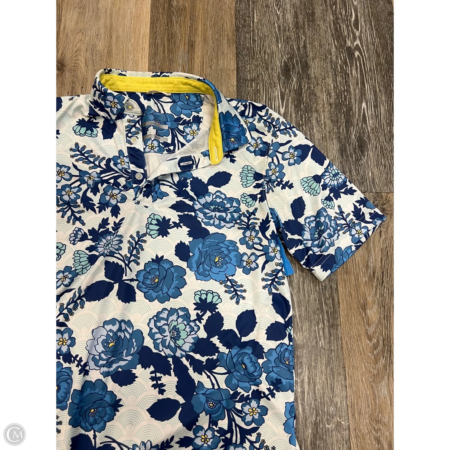 Athletic Top Short Sleeve By Swannies In Blue, Size: S