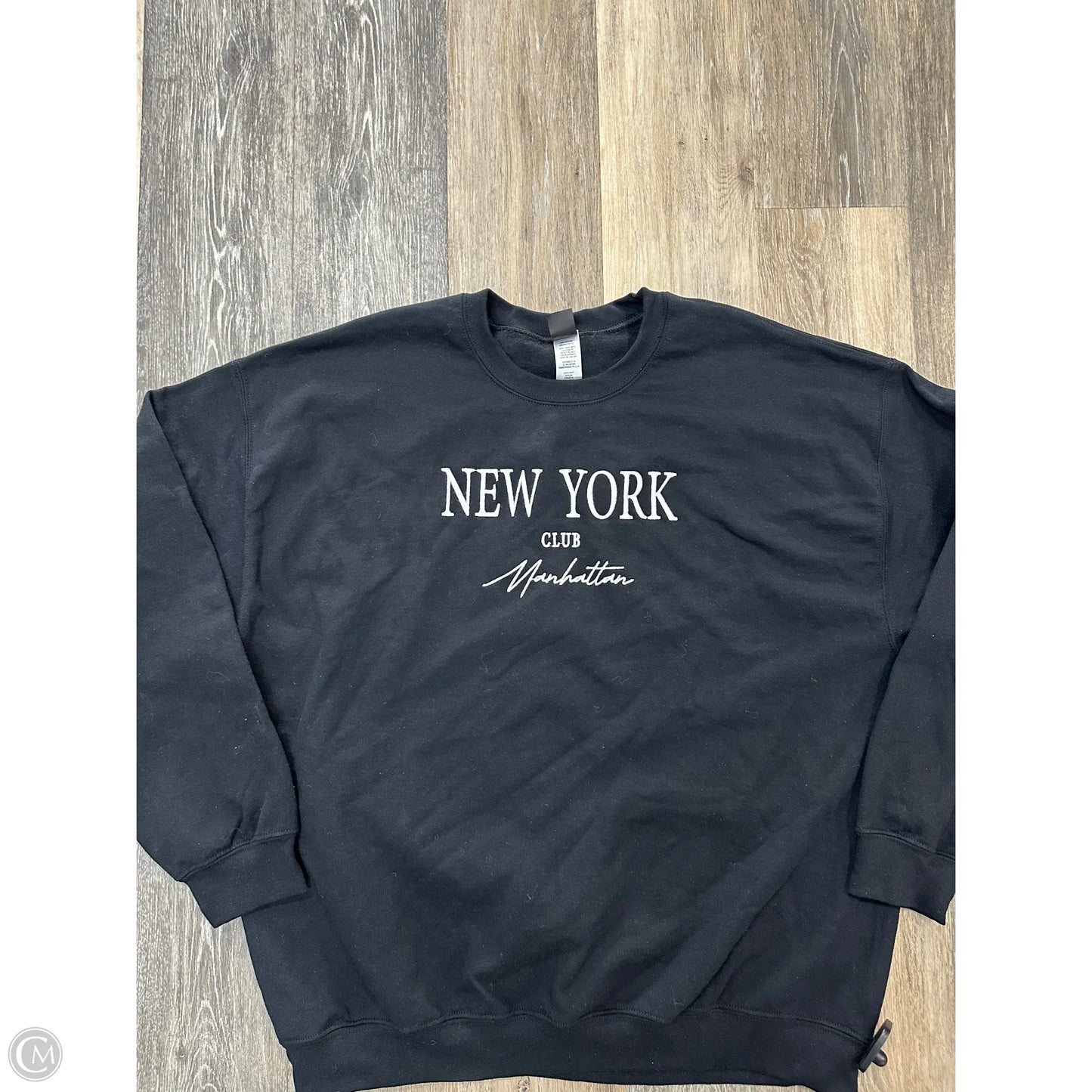 Sweatshirt Crewneck By Sweet Claire In Black, Size: L