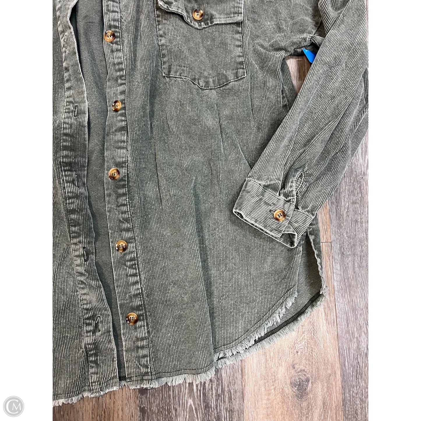 Jacket Shirt By Heyson In Green, Size: 1x