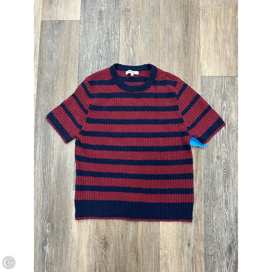 Sweater Short Sleeve By Madewell In Striped Pattern, Size: M