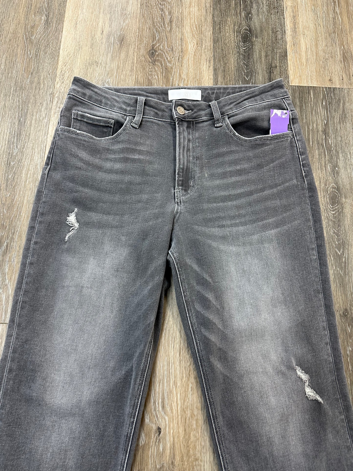 Jeans Straight By Vervet In Grey Denim, Size: 10