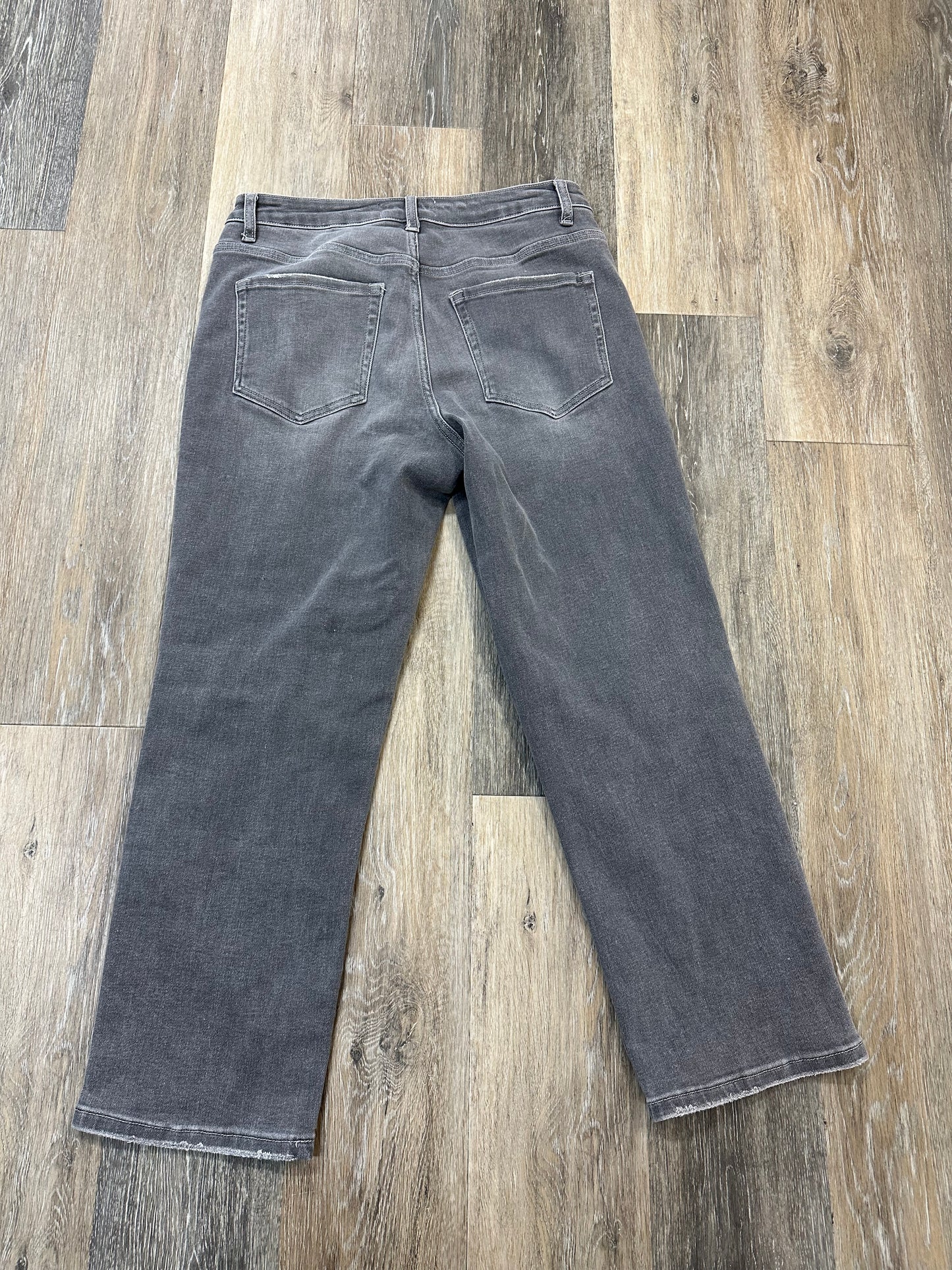 Jeans Straight By Vervet In Grey Denim, Size: 10